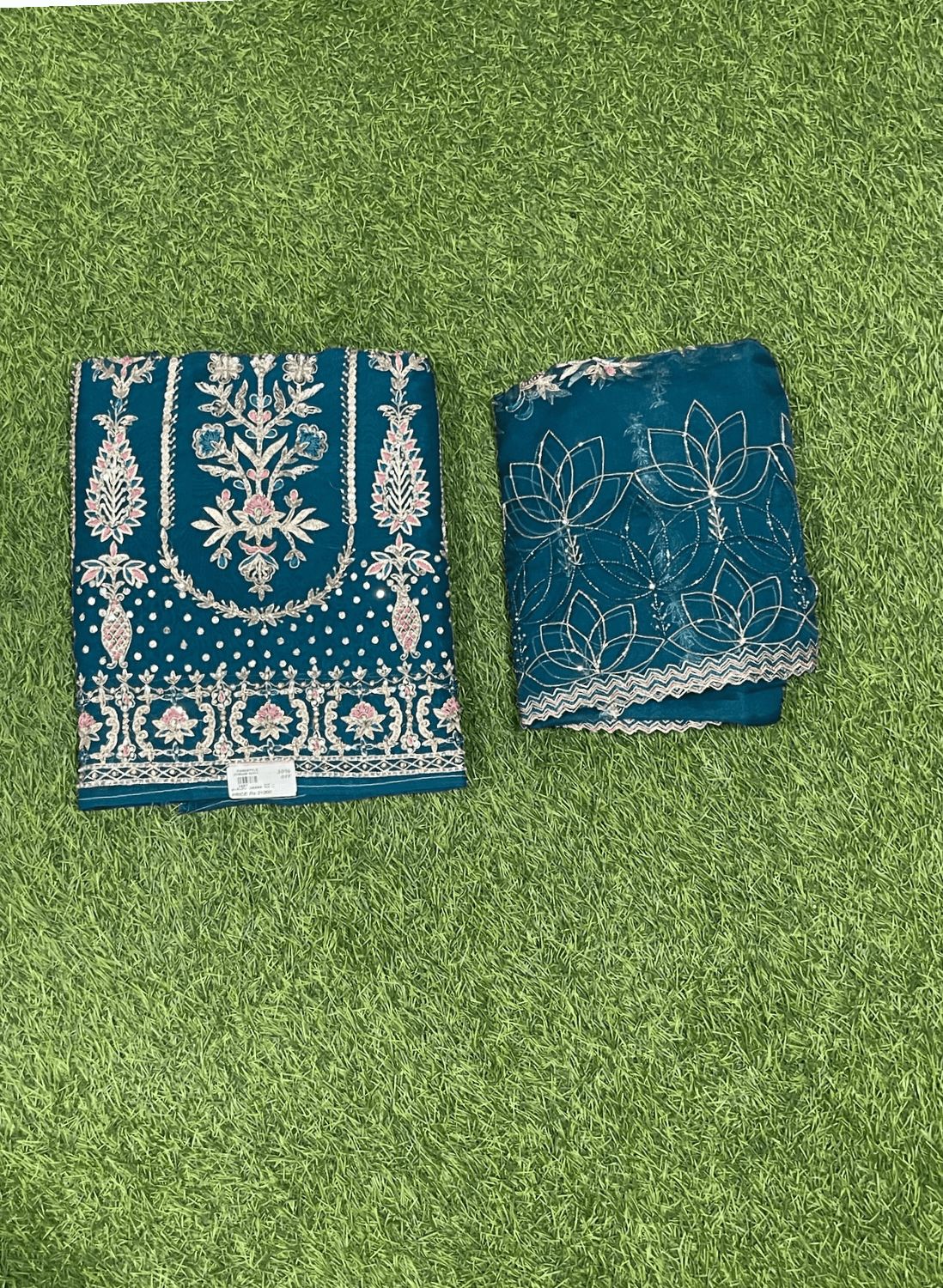 Red Pure Organza Suit | Party Wear | Wedding | Jaggo | Ring Ceremony | Festival | FS381