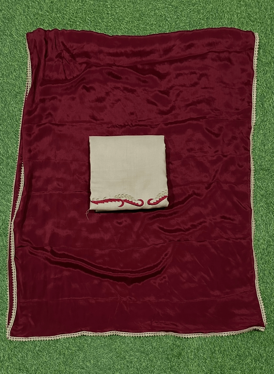 Khakhi pashmina suite | Pure velvet | Wedding | Party Wear | Jaggo | Ring Ceremony | Festival |