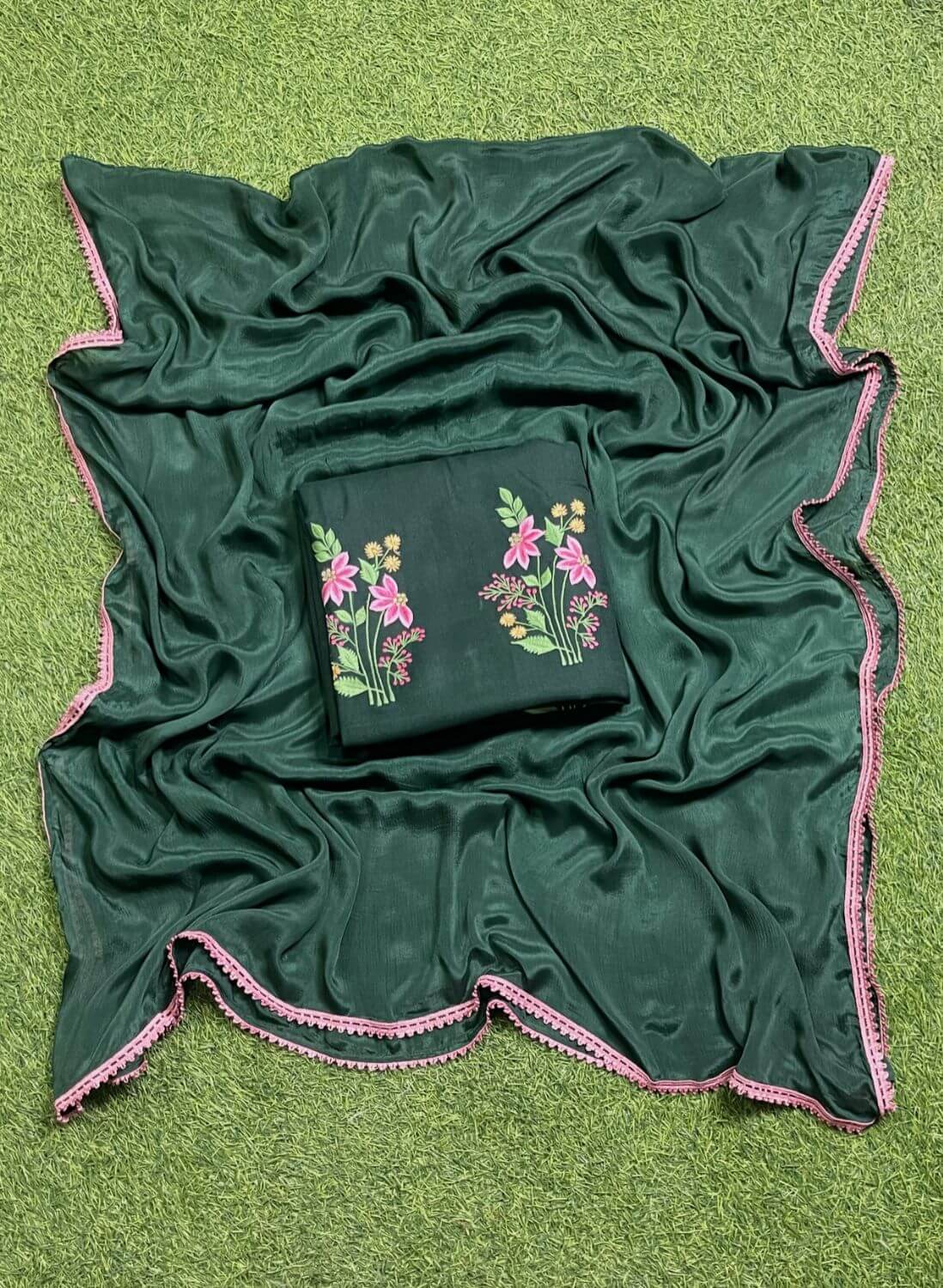 Bottle green | Pashmina Suite | Pashmina | Regular Wear | Casual Wear | Winter Wear | Festival|