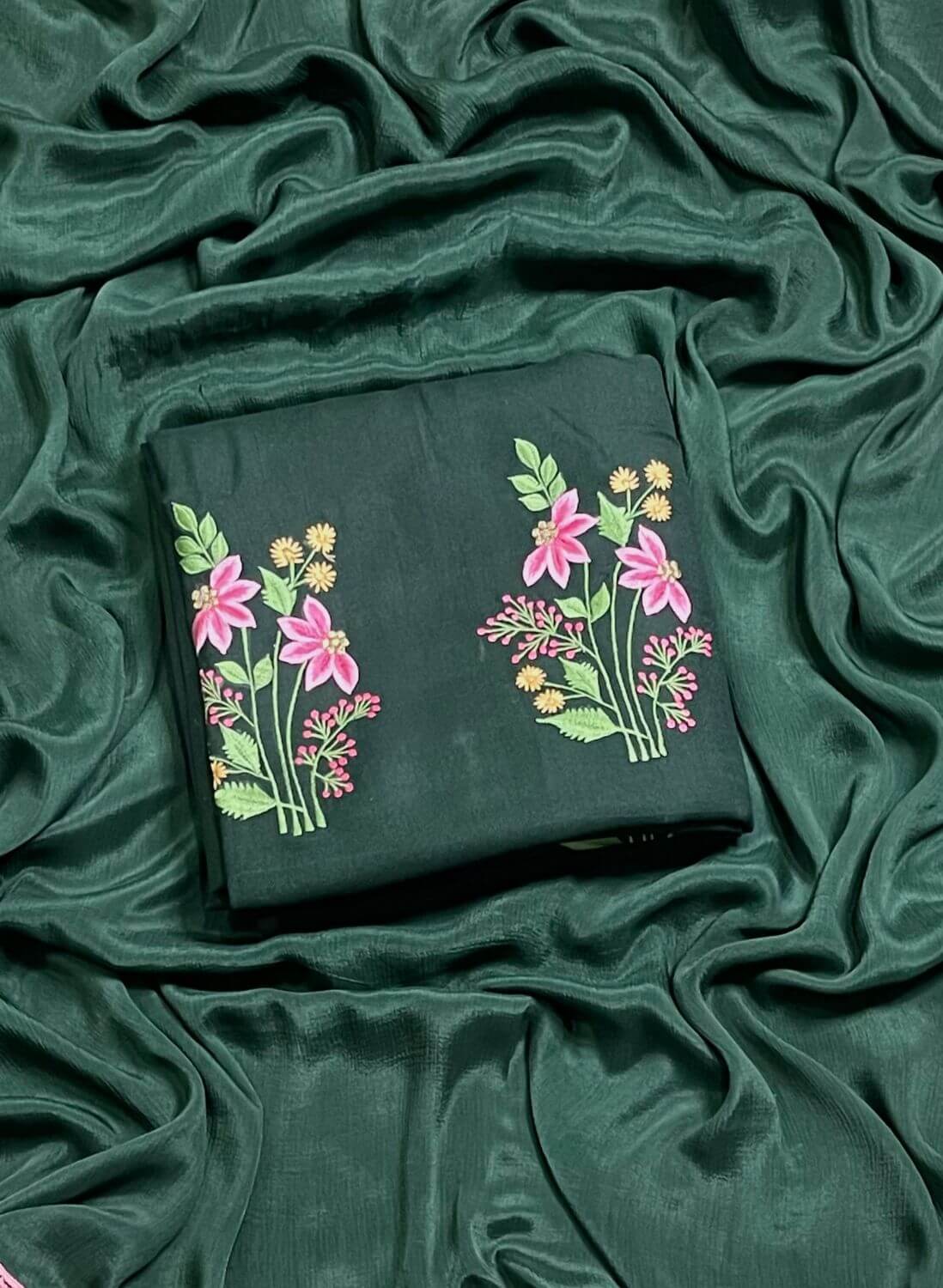 Bottle green | Pashmina Suite | Pashmina | Regular Wear | Casual Wear | Winter Wear | Festival|