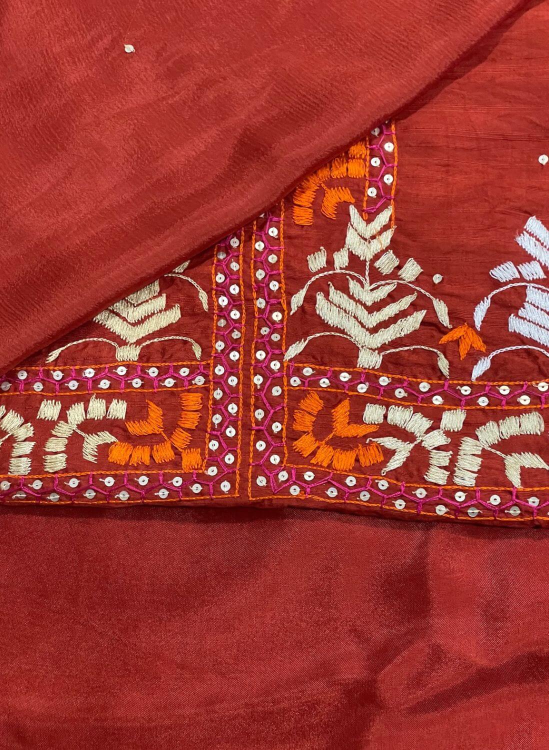 FS100 | Phulkari Suit | Raw Silk | Chanon Dupatta | Jaggo Suit | Couple Dress | Party Wear | Wedding | Handwork Suit | | F9BAAAA