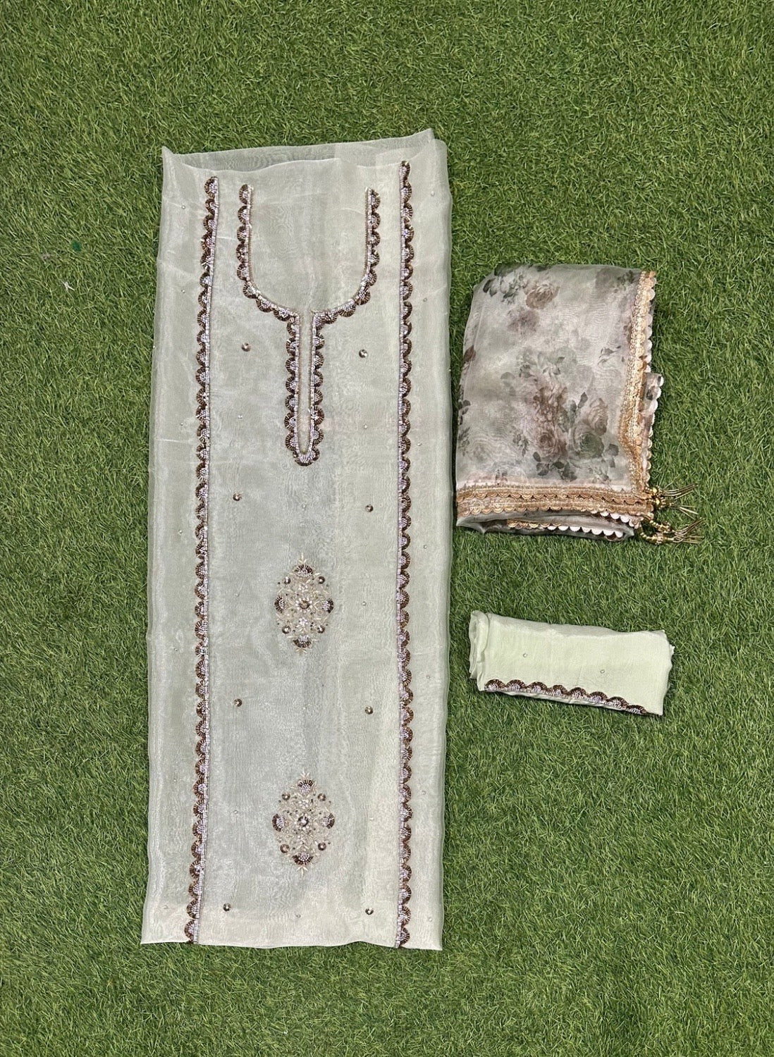 Pista Organza Suit | Party Wear | Wedding | Jaggo | Ring Ceremony | Festival |