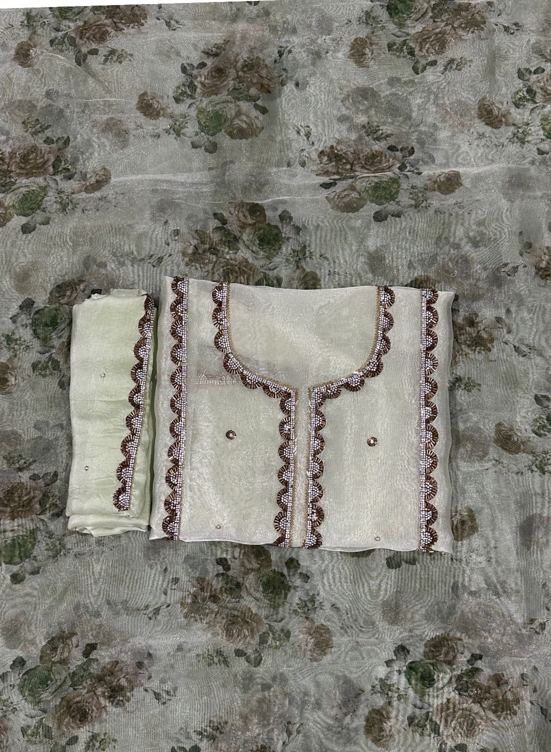 Pista Organza Suit | Party Wear | Wedding | Jaggo | Ring Ceremony | Festival |