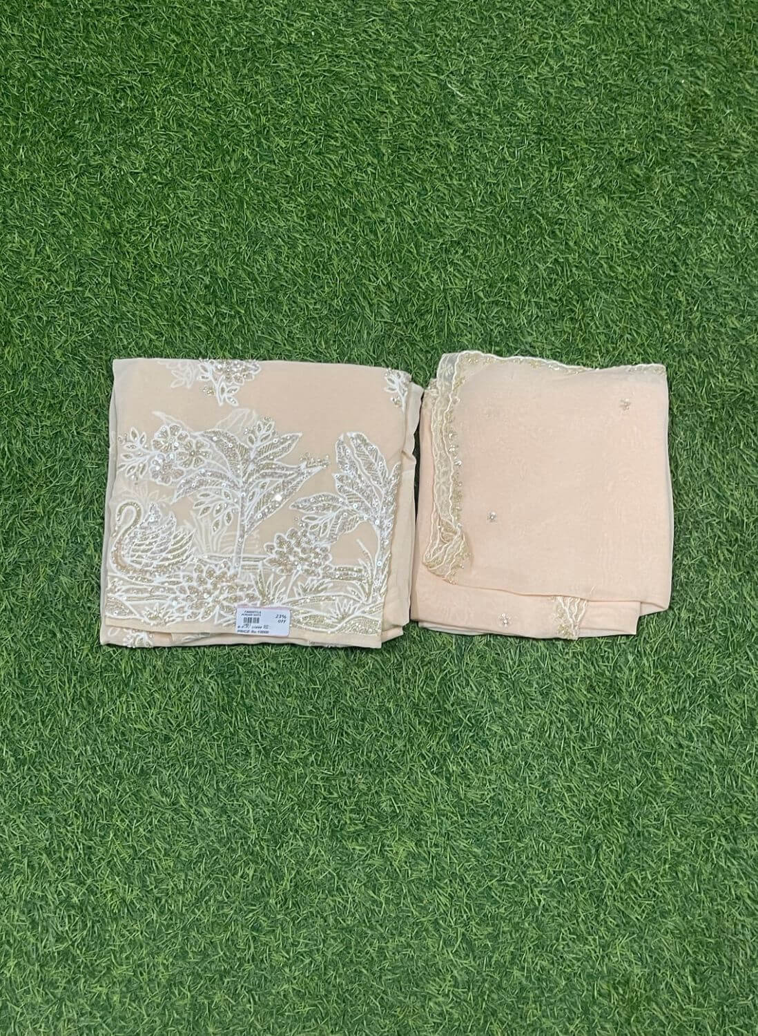 Pista colour georgette Suit | Party Wear | Wedding | Jaggo | Ring Ceremony | Festiva | FS392l