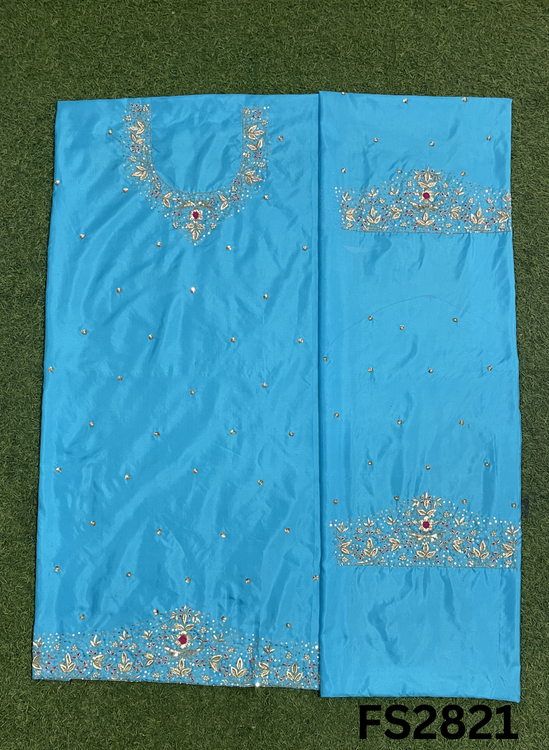 FS2821 | Pure Gevadin Silk Suit | Bridal Suit | Party Wear | Wedding | Festival | Celebrity | Ring Ceremony