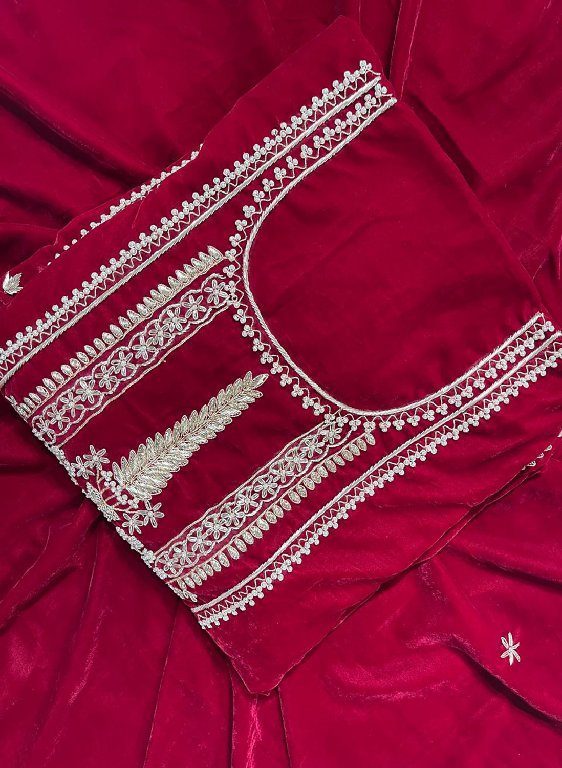 Red velvet suite | Pure velvet | Wedding | Party Wear | Jaggo | Ring Ceremony | Festival|