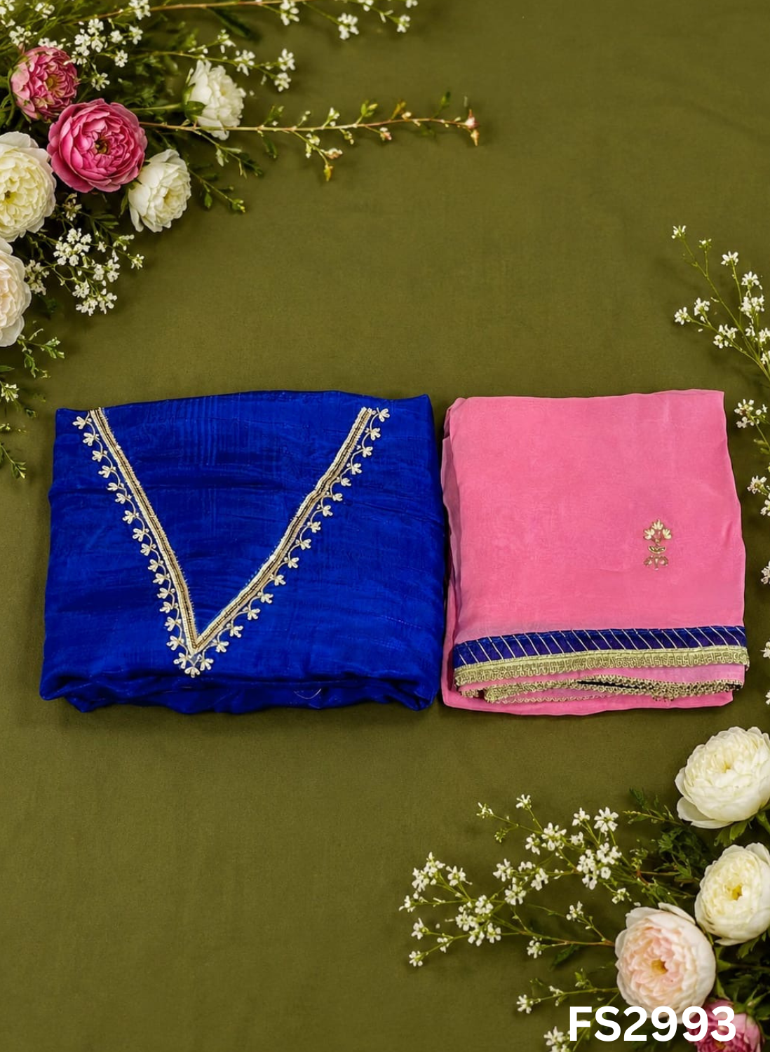 FS2993 | 3rd | Raw Silk Suit | Party Wear | Wedding | Jaggo | Festival | Contrast |