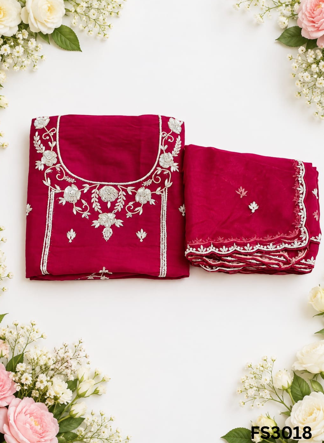 FS3018 | Raw Silk Suit | Sharara Suit Party Wear | Wedding | Jaggo | Festival |