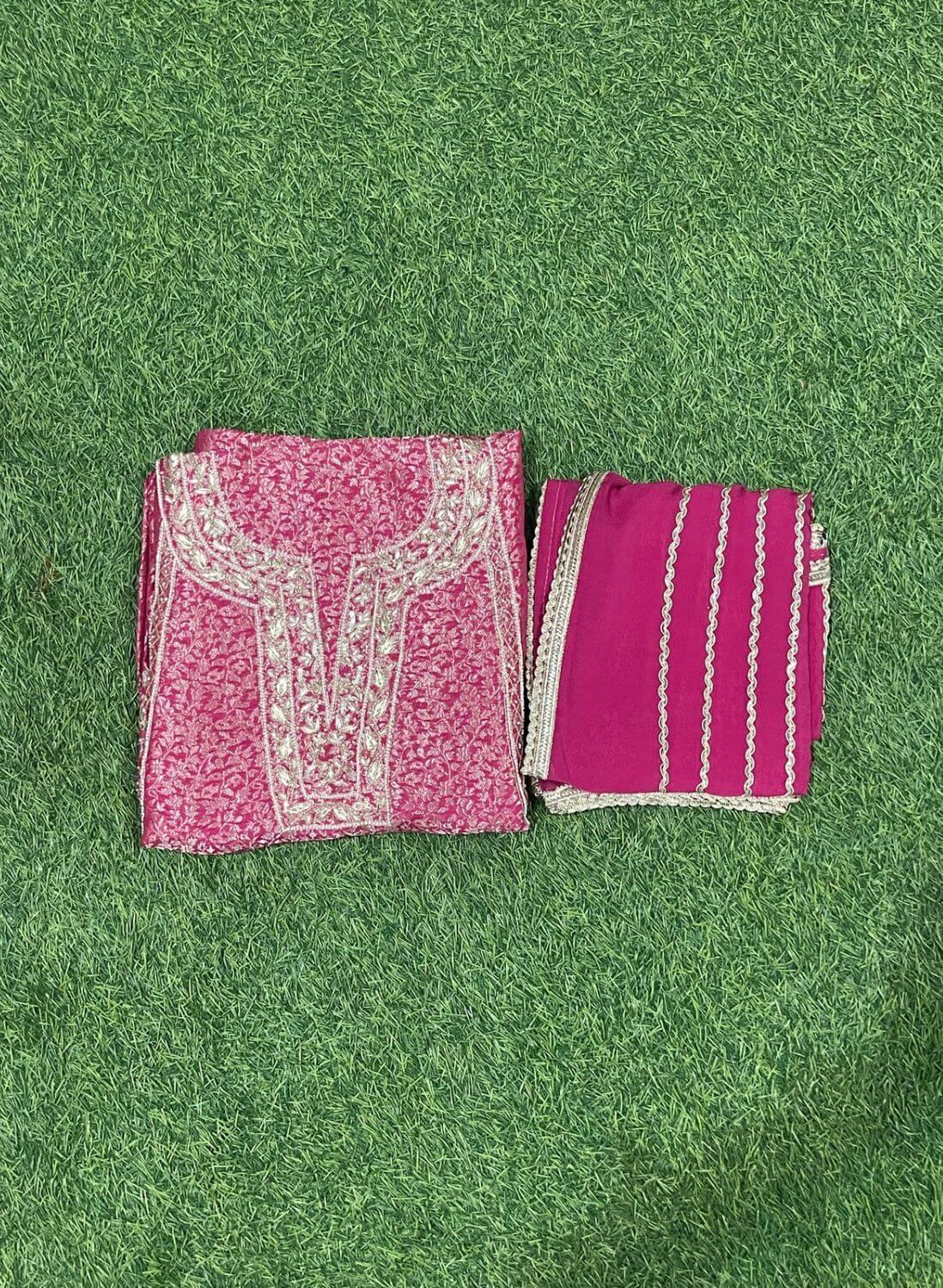 Red Banarsi Silk Suit | Party Wear | Wedding | Ring Ceremony | Festival | Bridal