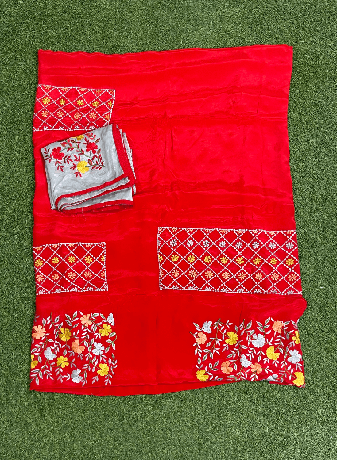 FS504 | Red Silk | Silk Suit | Wedding | Party Wear | Ring Ceremony | Festival Suit | Allover suit |