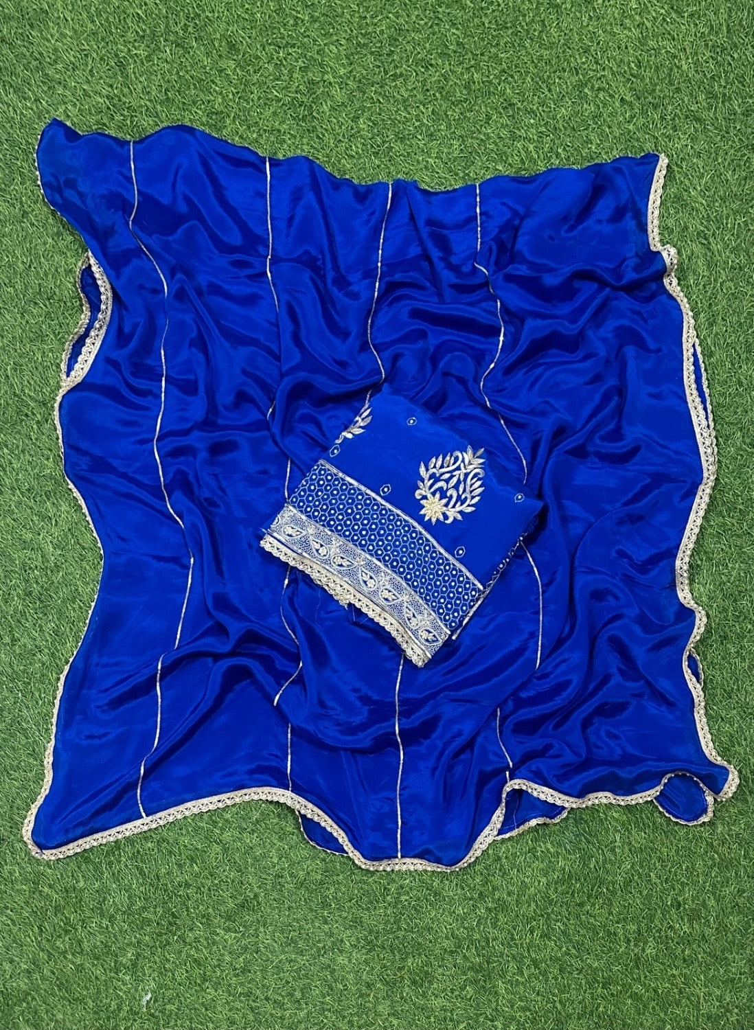 Royal blue | Crepe Suit | Wedding | Party Wear | Casual wear | Festival Suit |