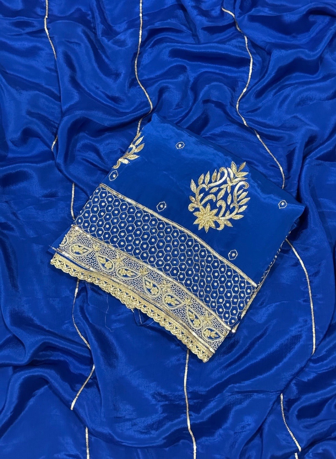 Royal blue | Crepe Suit | Wedding | Party Wear | Casual wear | Festival Suit |