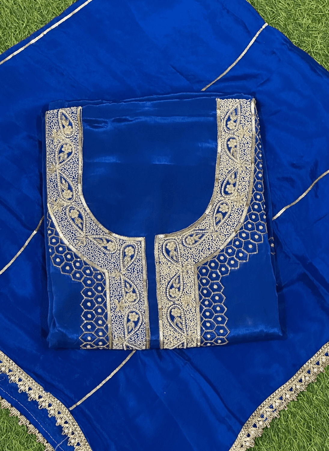 Royal blue Crepe | Crepe Suit | Wedding | Party Wear | Ring Ceremony | Festival Suit| FS003