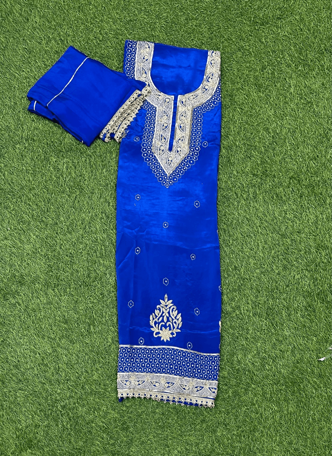 Royal blue Crepe | Crepe Suit | Wedding | Party Wear | Ring Ceremony | Festival Suit| FS003