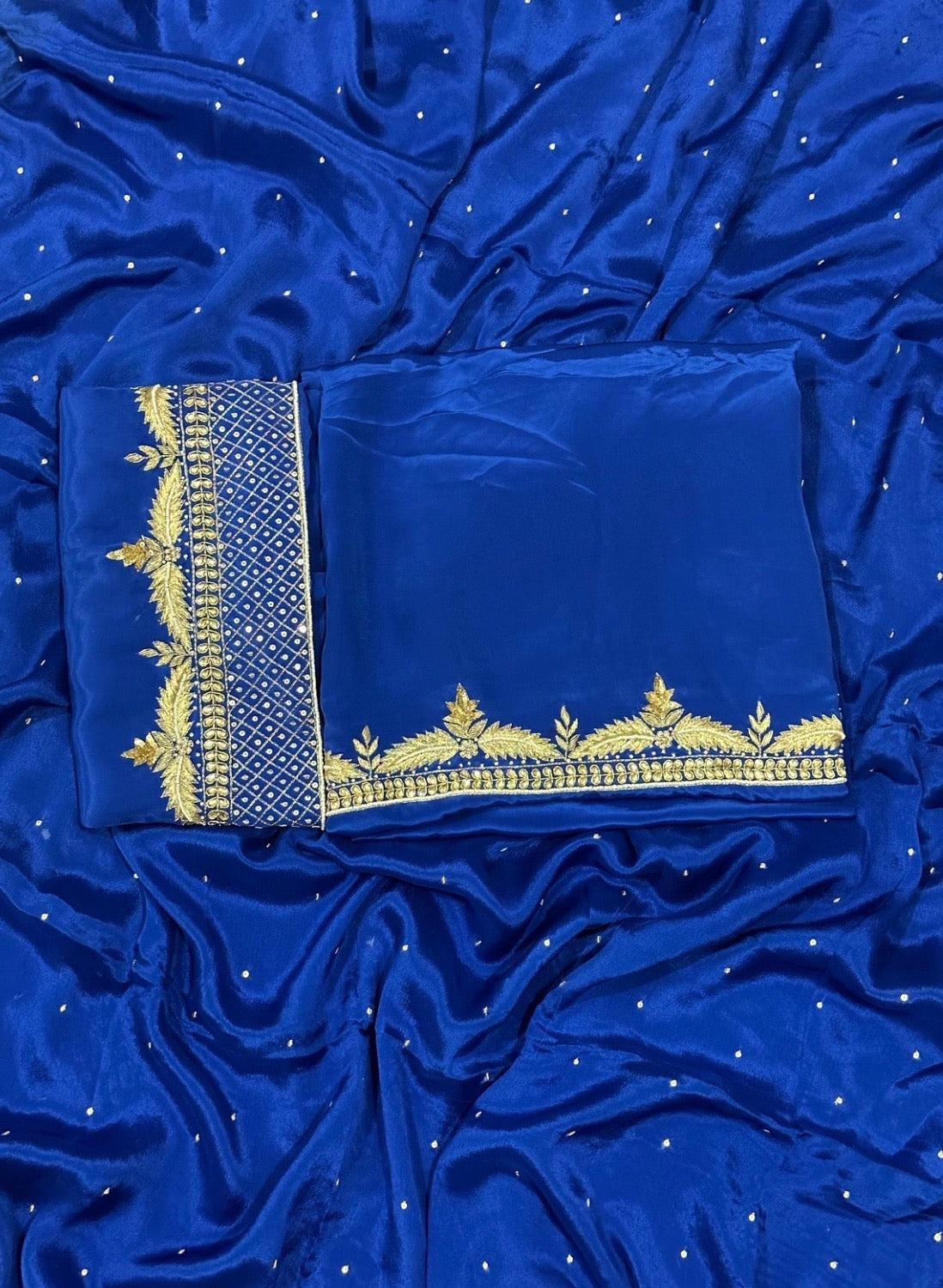 Royal blue | Crepe Suit | Wedding | Party Wear | Casual wear | Festival Suit | | FS009