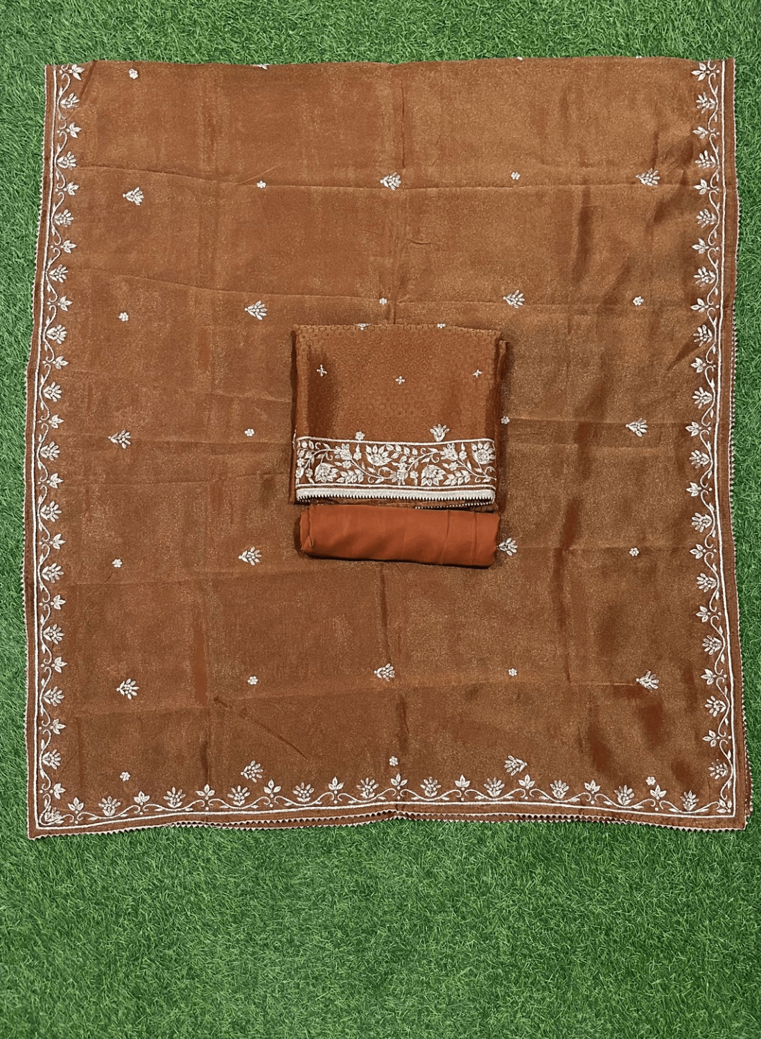 Rust Shimmer Suit | Party Wear | Wedding | Jaggo | Ring Ceremony | Festival|