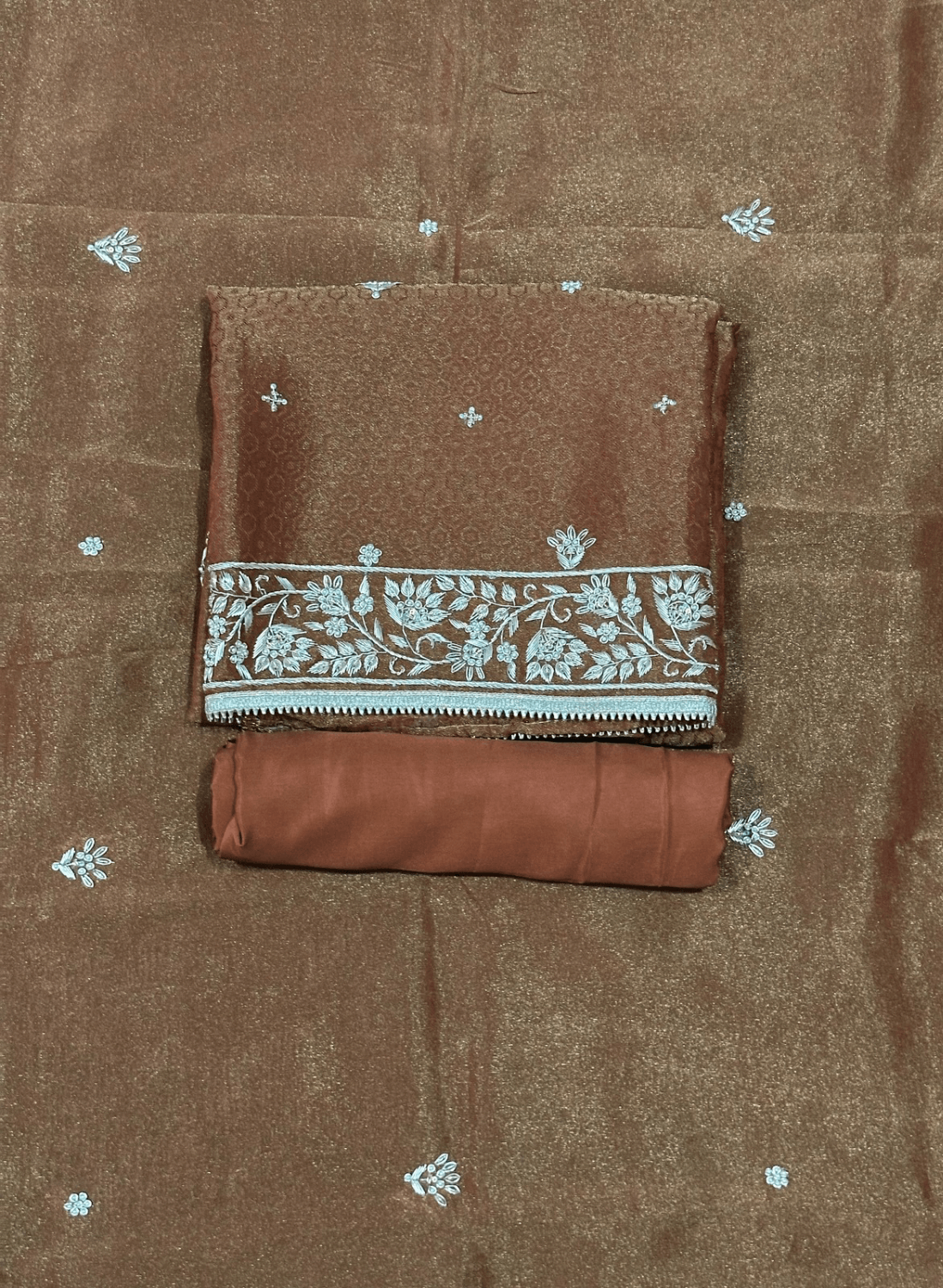 Rust Shimmer Suit | Party Wear | Wedding | Jaggo | Ring Ceremony | Festival|