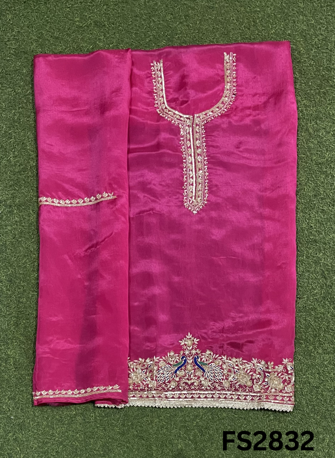 FS2832 | Satin Organza Suit | Casual wear | Summer Suits | Regular wear