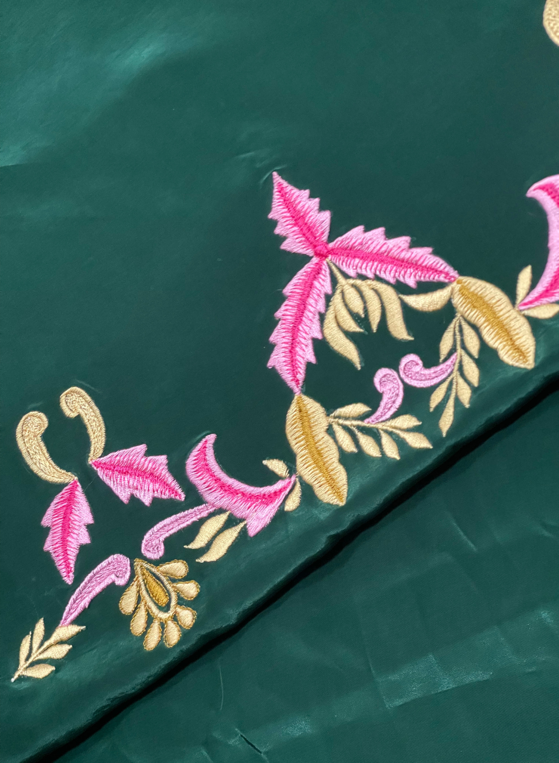 Bottle Green| Crepe Suit | Party Wear | Wedding | Jaggo | Ring Ceremony | Festival
