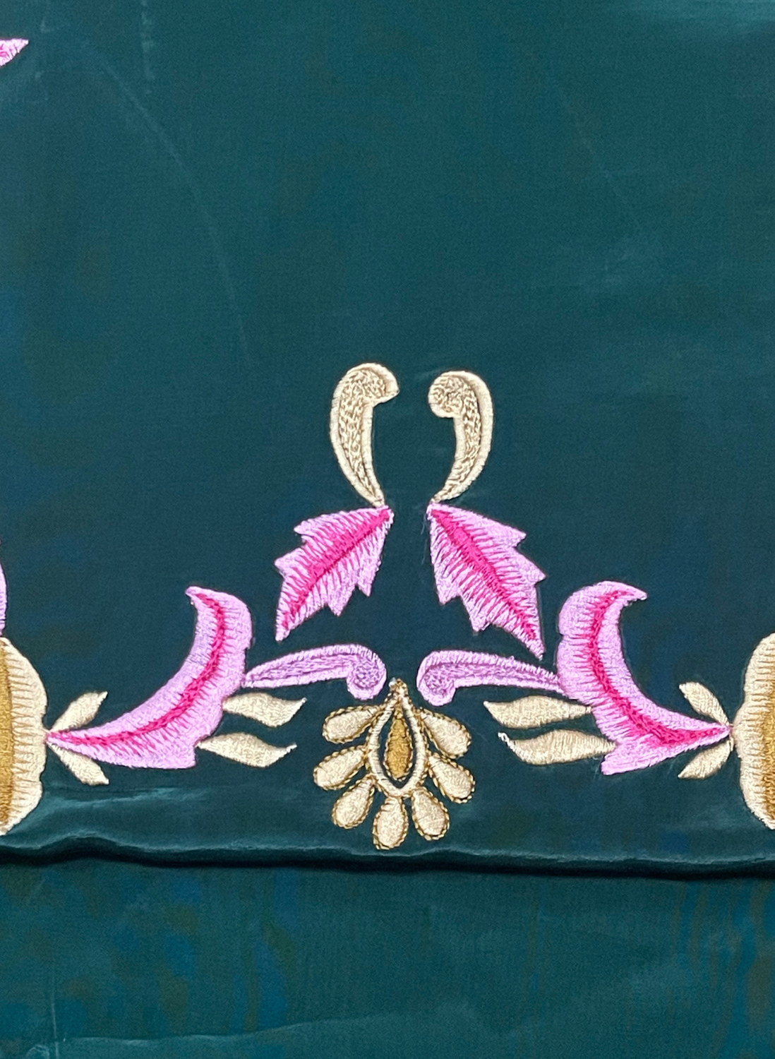 Bottle Green| Crepe Suit | Party Wear | Wedding | Jaggo | Ring Ceremony | Festival