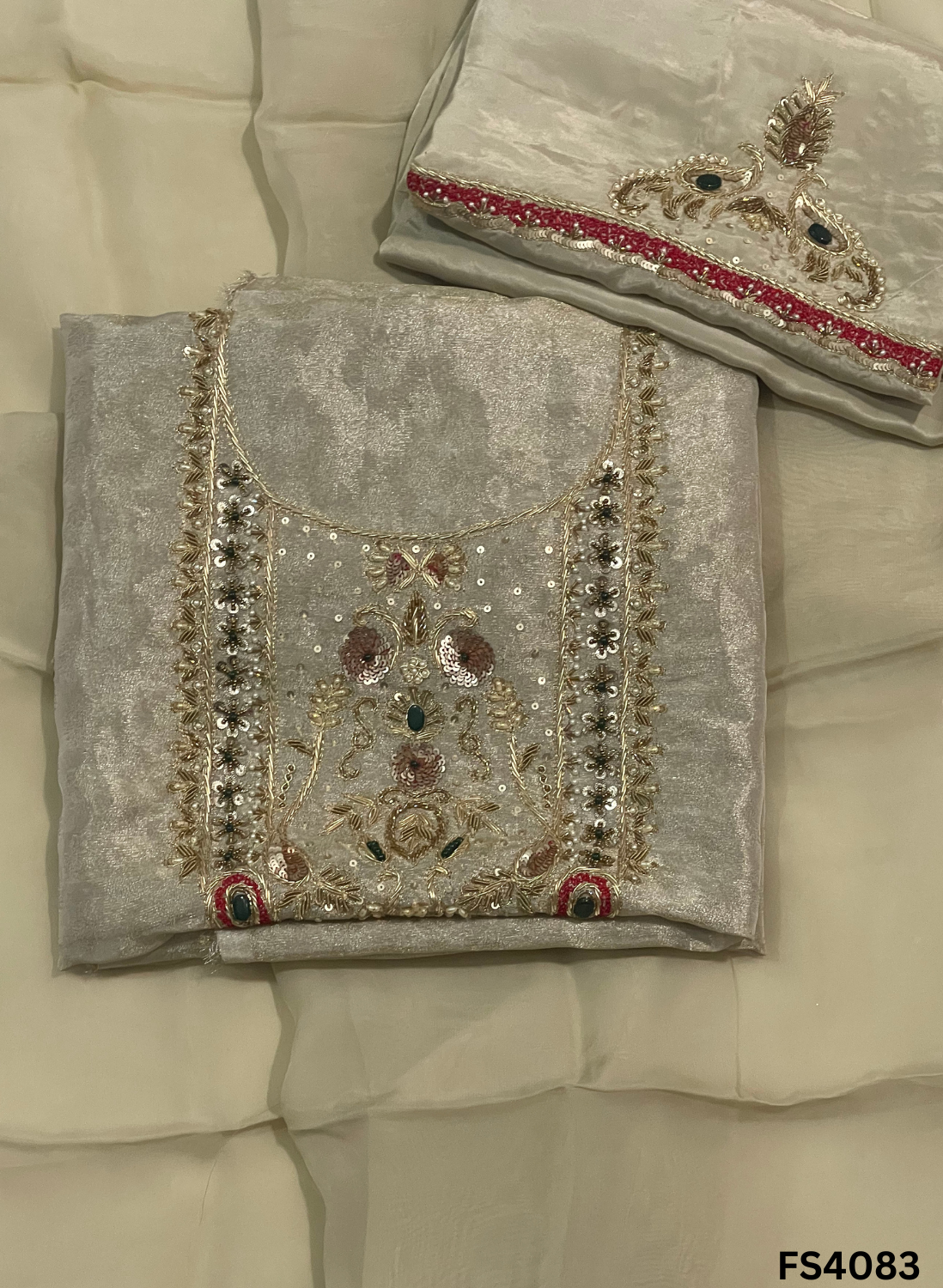 FS4083 | Shimmer Suit | Party Wear | Wedding | Jaggo | Ring Ceremony | Festival Suit |