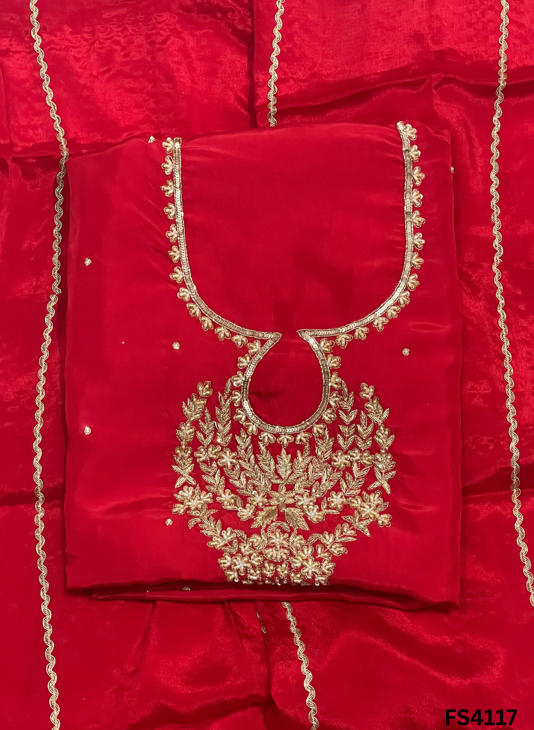 FS4117 | Silk Suit | Jaggo Suit | Party Wear | Ring Ceremony | Festival Suit |