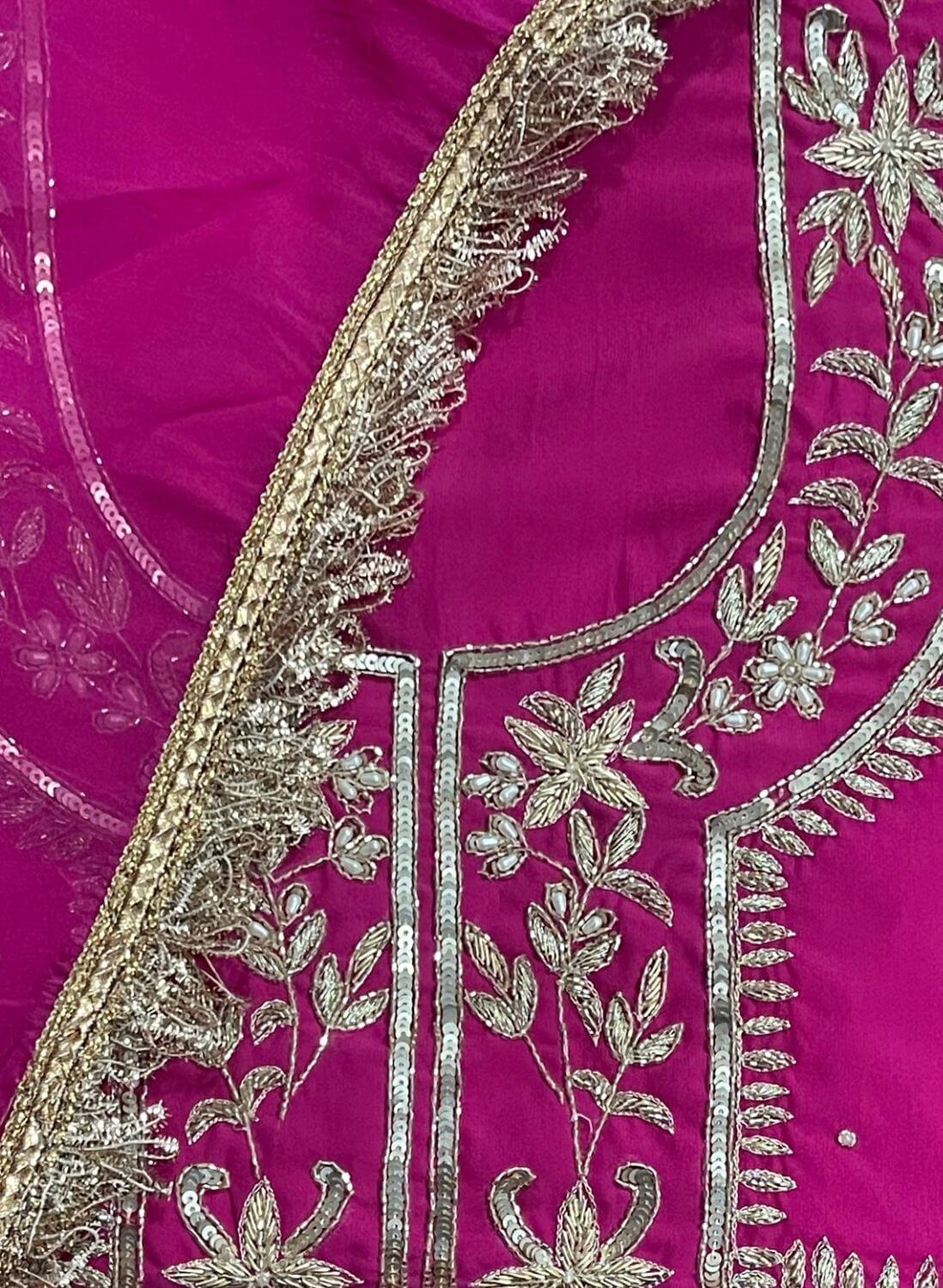 Hot pink Silk Suit | Party Wear | Wedding | Jaggo | Ring Ceremony | Festival | FS709