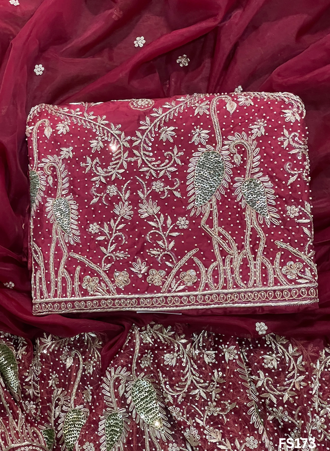 FS173 | Mehroon | Silk Suit | Wedding | Party Wear | Ring Ceremony | Festival Suit | Allover suit