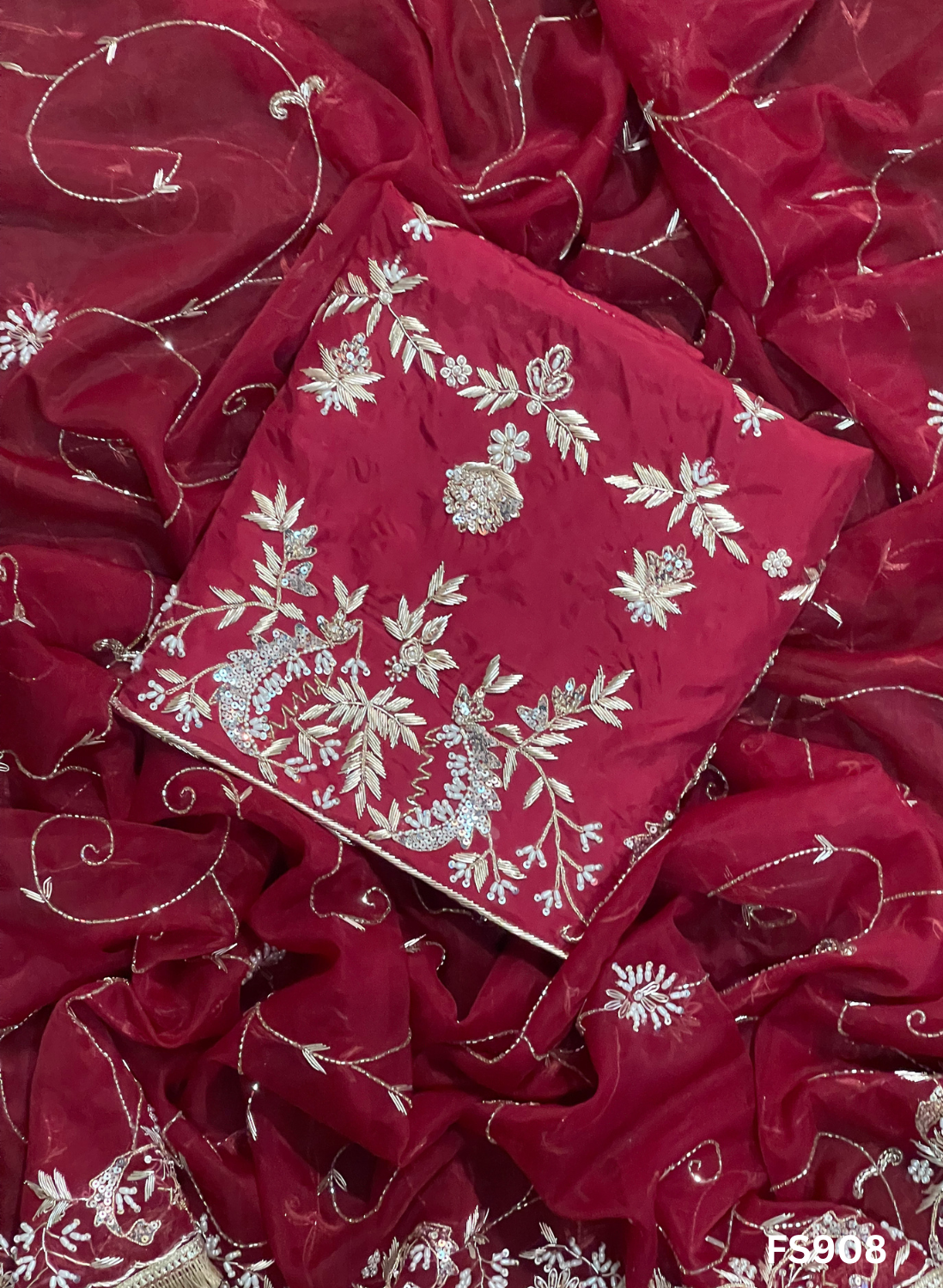FS908 | Mehroon | Silk Suit | Wedding | Party Wear | Ring Ceremony | Festival Suit | Allover suit