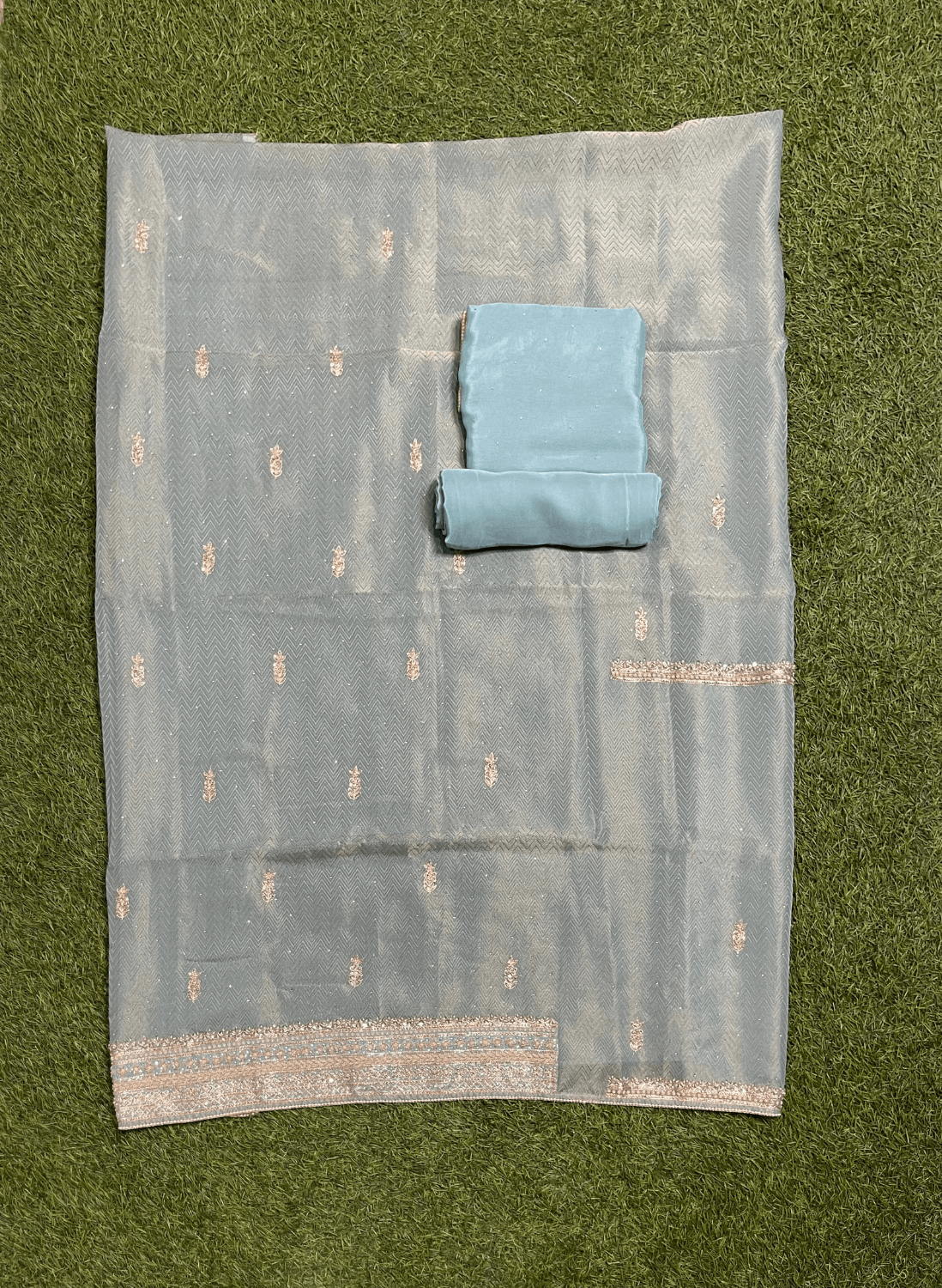 Sky Blue | Shimmer Suit | Party Wear | Wedding | Jaggo | Ring Ceremony | Festival| FS032