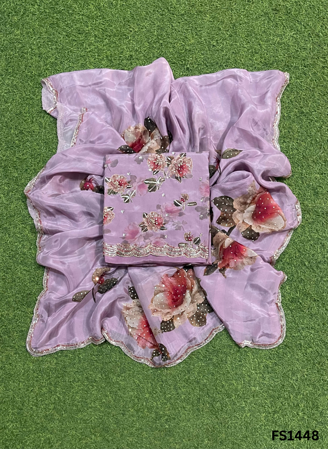 FS1446 | Tebi-Silk | Suit | Wedding | Party Wear | Ring Ceremony | Festival Suit | Allover suit