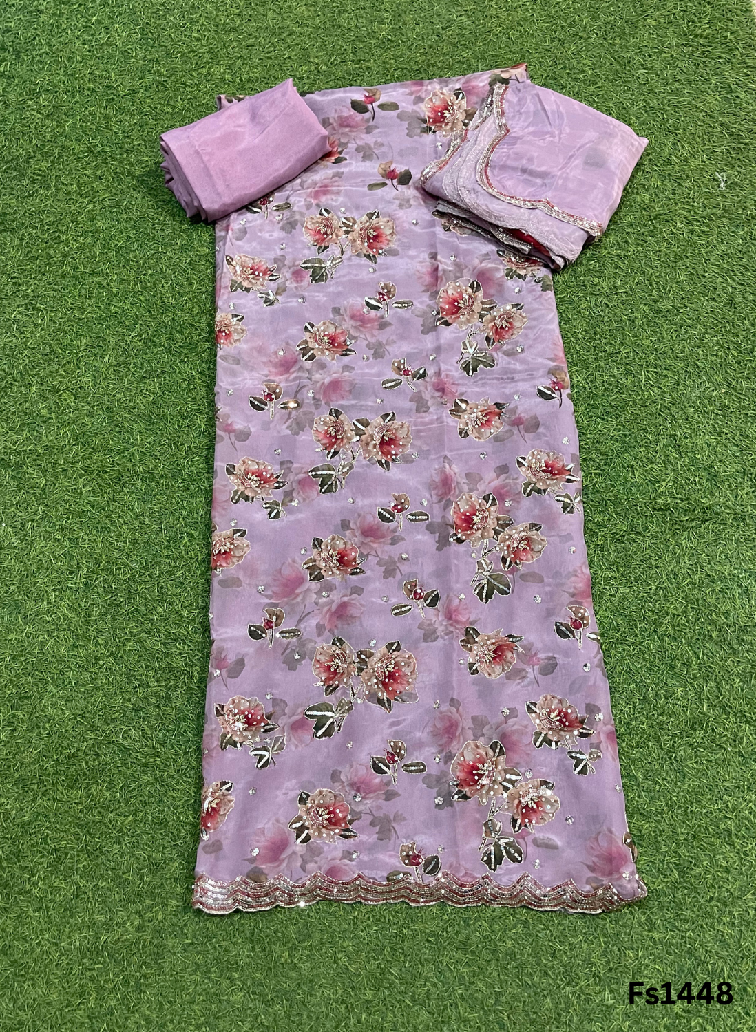 FS1446 | Tebi-Silk | Suit | Wedding | Party Wear | Ring Ceremony | Festival Suit | Allover suit