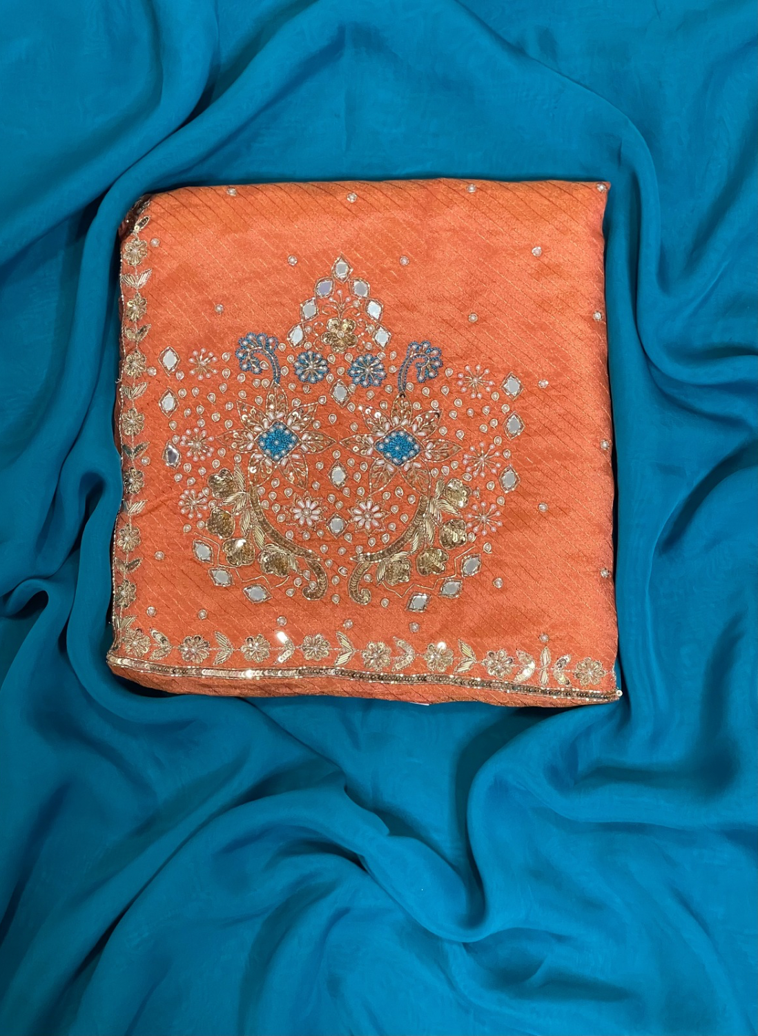 FS685 | Pista Pure jute Suit | Party Wear | Wedding | Jaggo | Ring Ceremony | Festival | F9DFAA