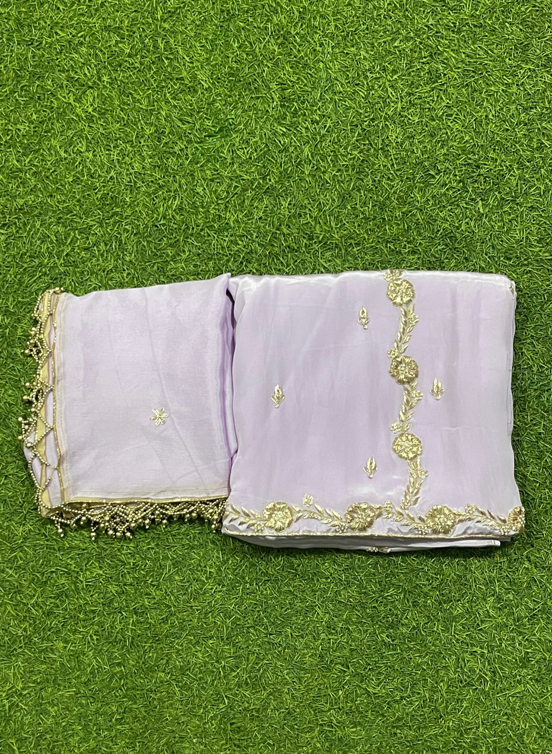 FS260 | Pista colour Crepe | Crepe Suit | Wedding | Party Wear | Ring Ceremony | Festival Suit| FS260 | F9FAAA