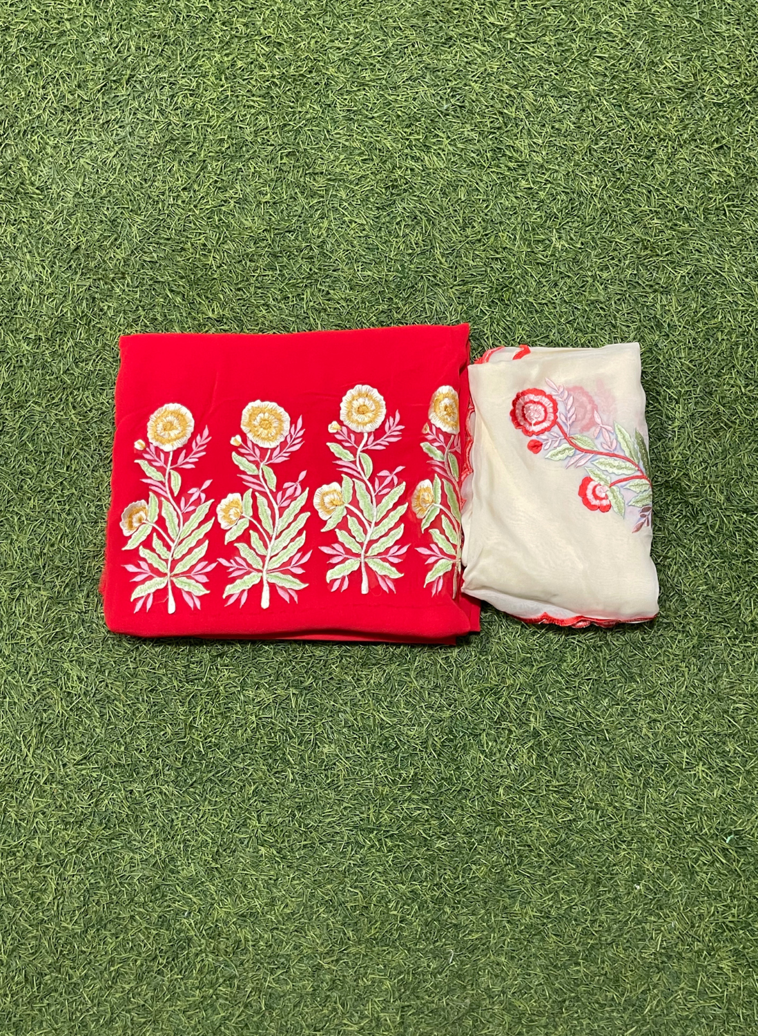 FS497 | Gajari Shade | Georgette Suit | Party Wear | Wedding | Jaggo | Ring Ceremony | Festival|