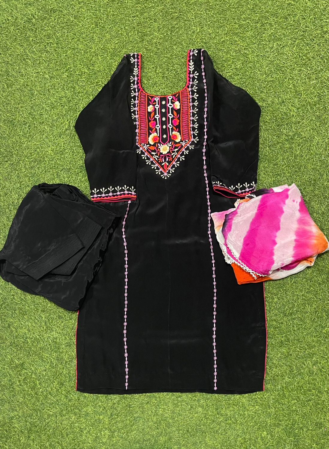 Black Crepe | Crepe Suit | Wedding | Party Wear | Ring Ceremony | Festival Suit |