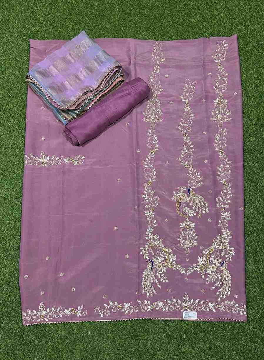 Onion shade Shimmer Suit | Party Wear | Wedding | | Jaggo | Ring Ceremony | Festival |