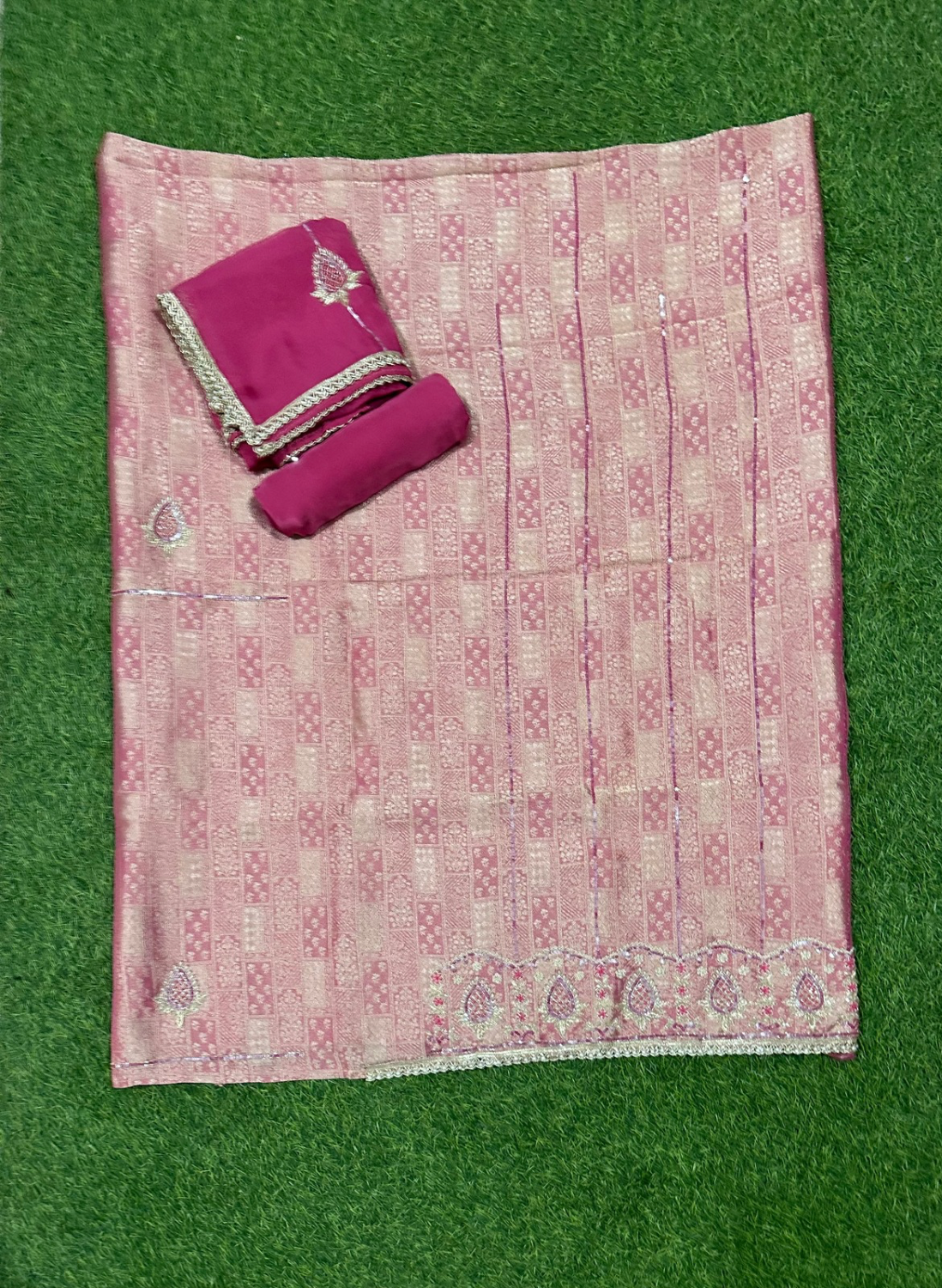 Hot pink Banarsi Silk Suit | Party Wear | Wedding | Ring Ceremony | Festival | Bridal |