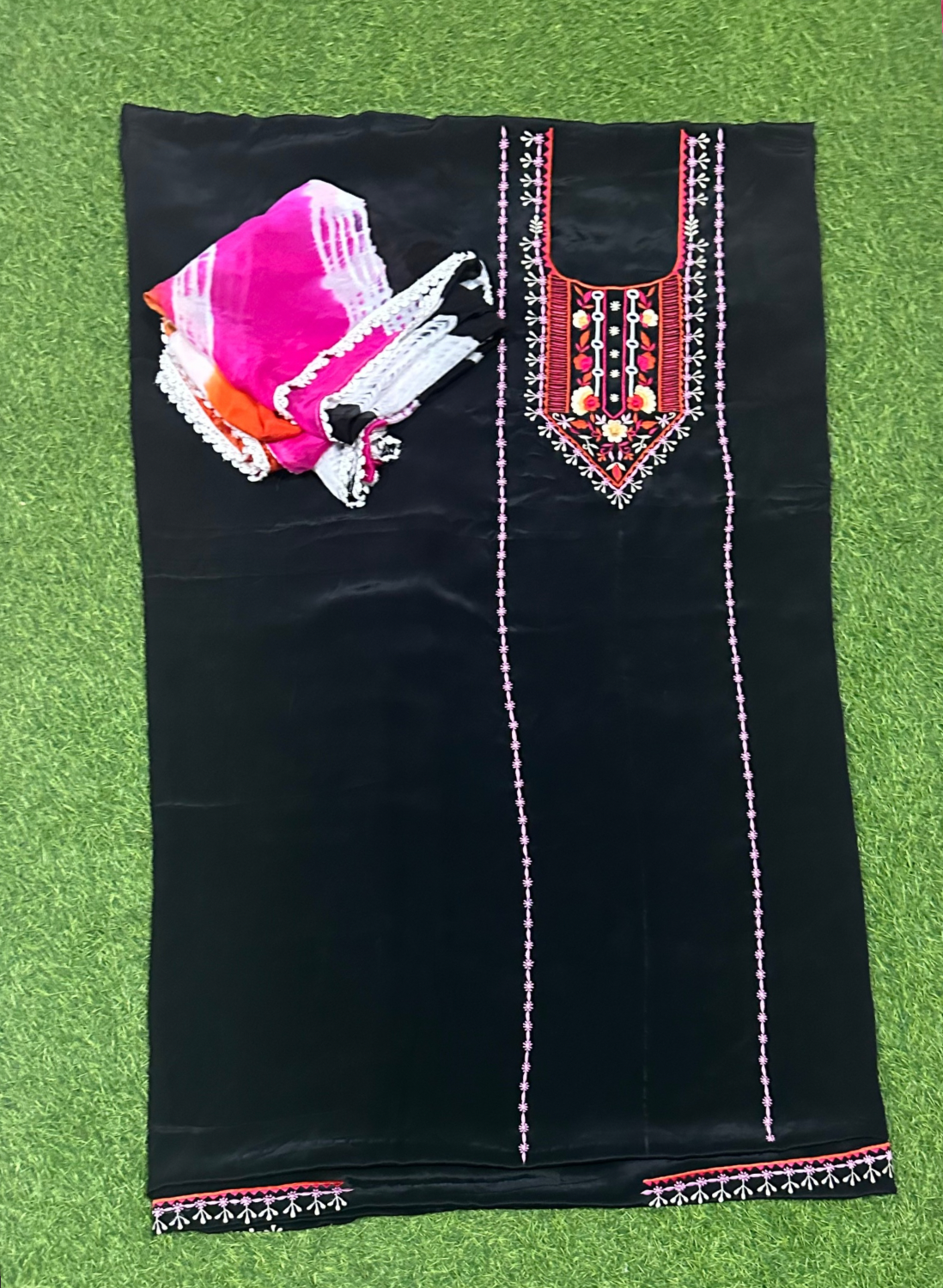 Black Crepe | Crepe Suit | Wedding | Party Wear | Ring Ceremony | Festival Suit |