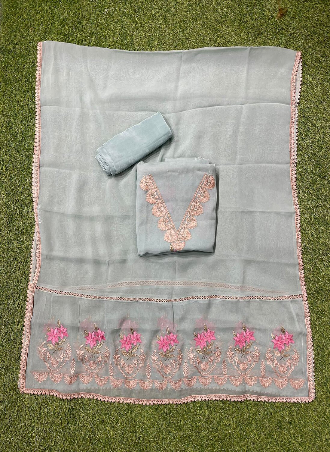 Organza Suit | Party Wear | Wedding | Jaggo | Ring Ceremony | Festival |