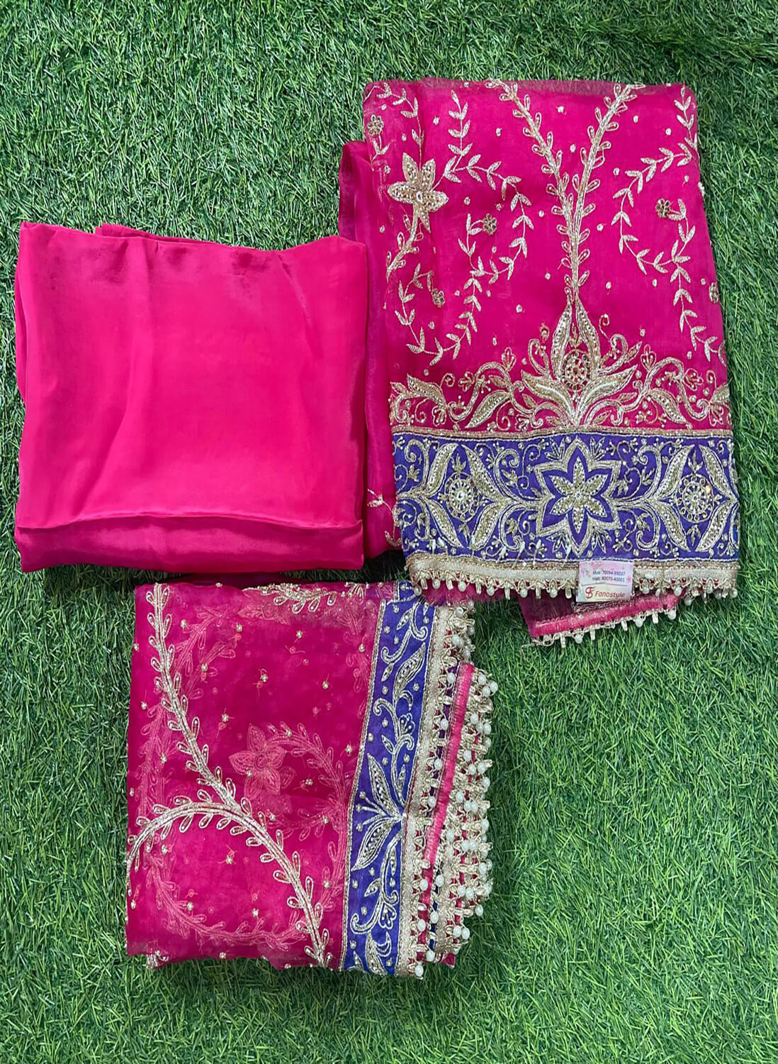 Pure Organza Suit | Party Wear | Wedding | Ring Ceremony | Festival | Bridal |