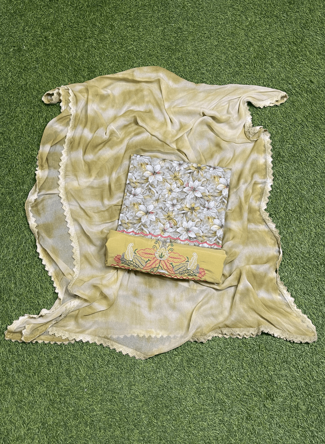 Light Mehandi | Cotton Suit | Casual wear | Summer Suits | Regular wear| FS437