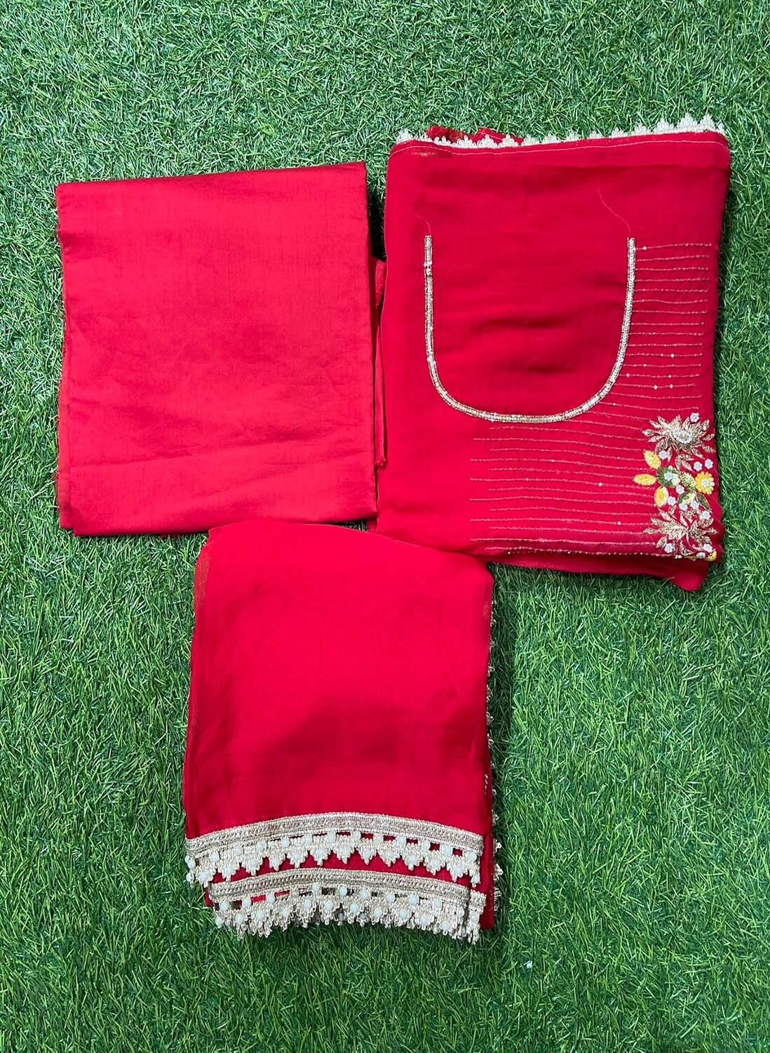 Organza Suit | Party Wear | Wedding | Jaggo | Ring Ceremony | Festival |