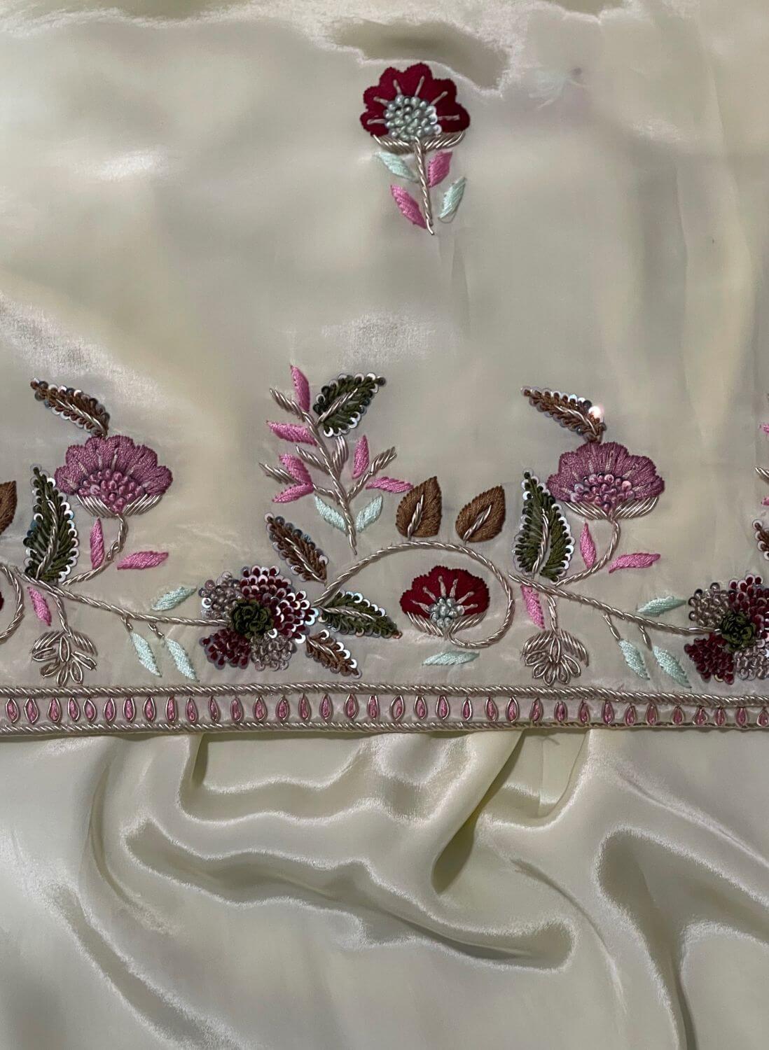 FS129 | Cream Crepe |Pure Crepe Suit | Wedding | Party Wear | Ring Ceremony | Festival Suit | Allover suit | F9BHAAA