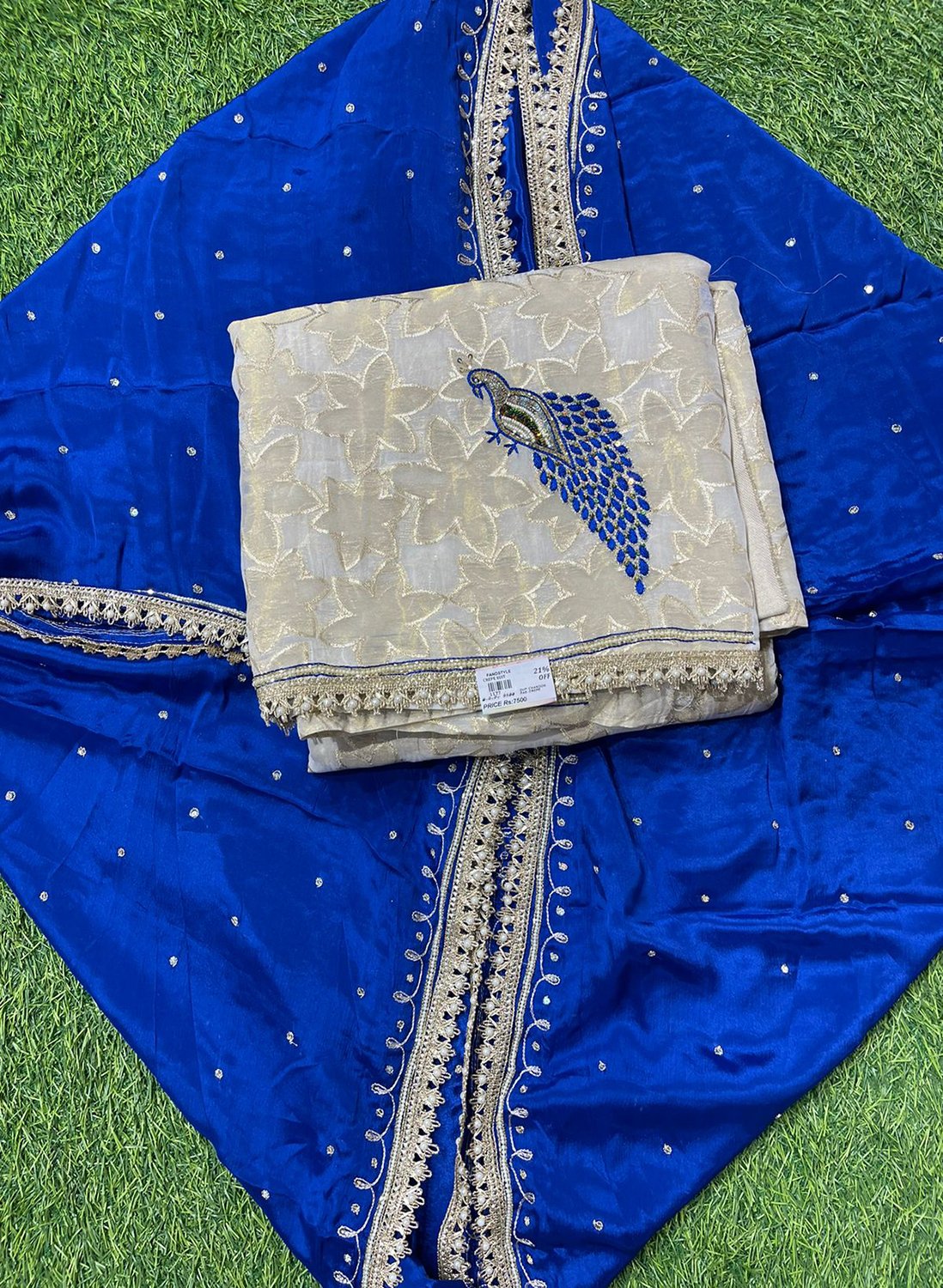 Creme | Shimmer Suit | Party Wear | Wedding | Jaggo | Ring Ceremony | Festival| FS018