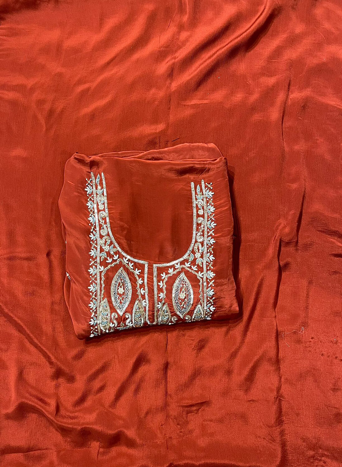 Rust | Crepe Suit | Wedding | Party Wear | Ring Ceremony | Festival Suit|