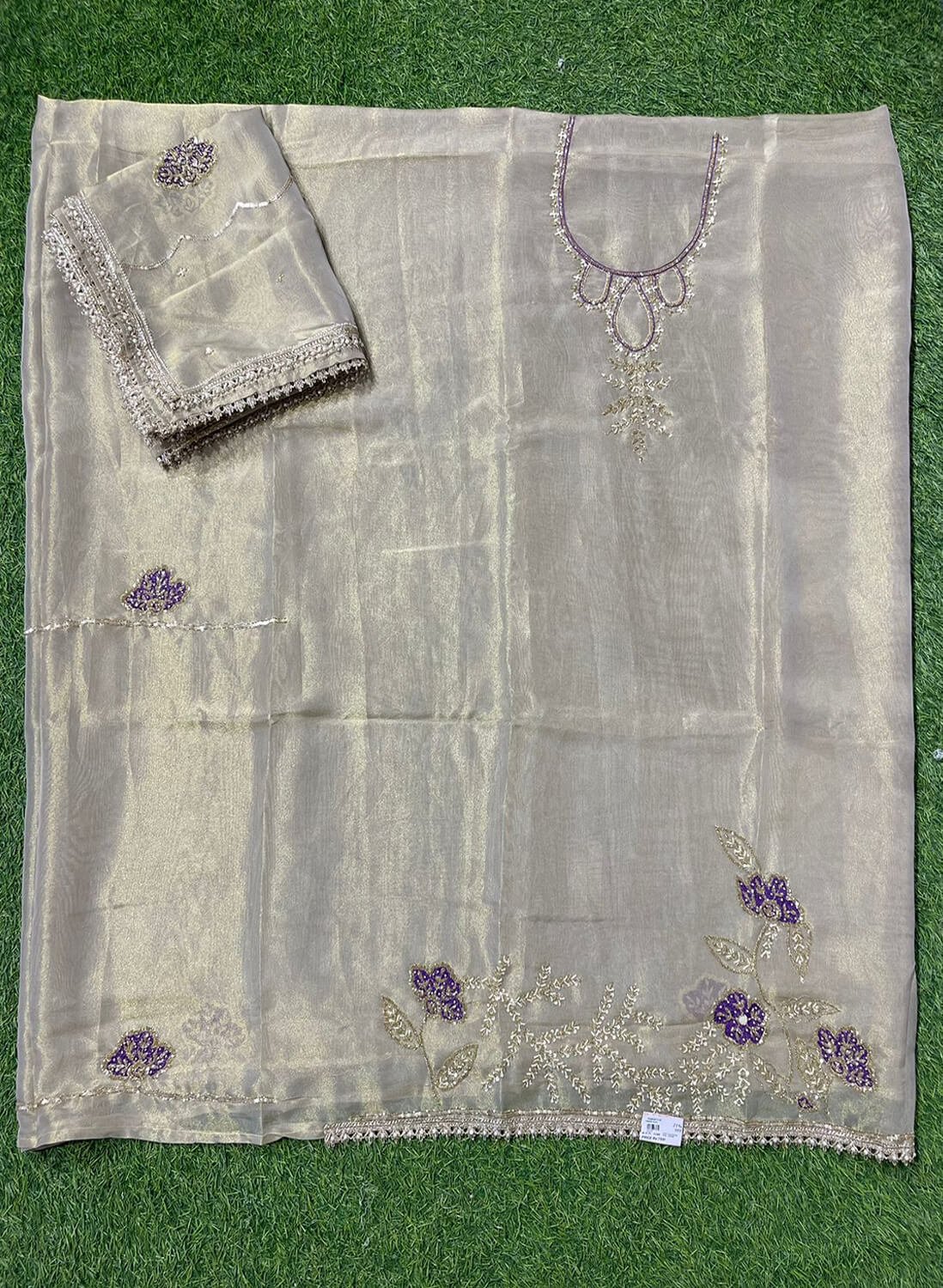 FS1111 | Golden Shimmer Suit | Party Wear | Wedding | Jaggo | Ring Ceremony | Festival