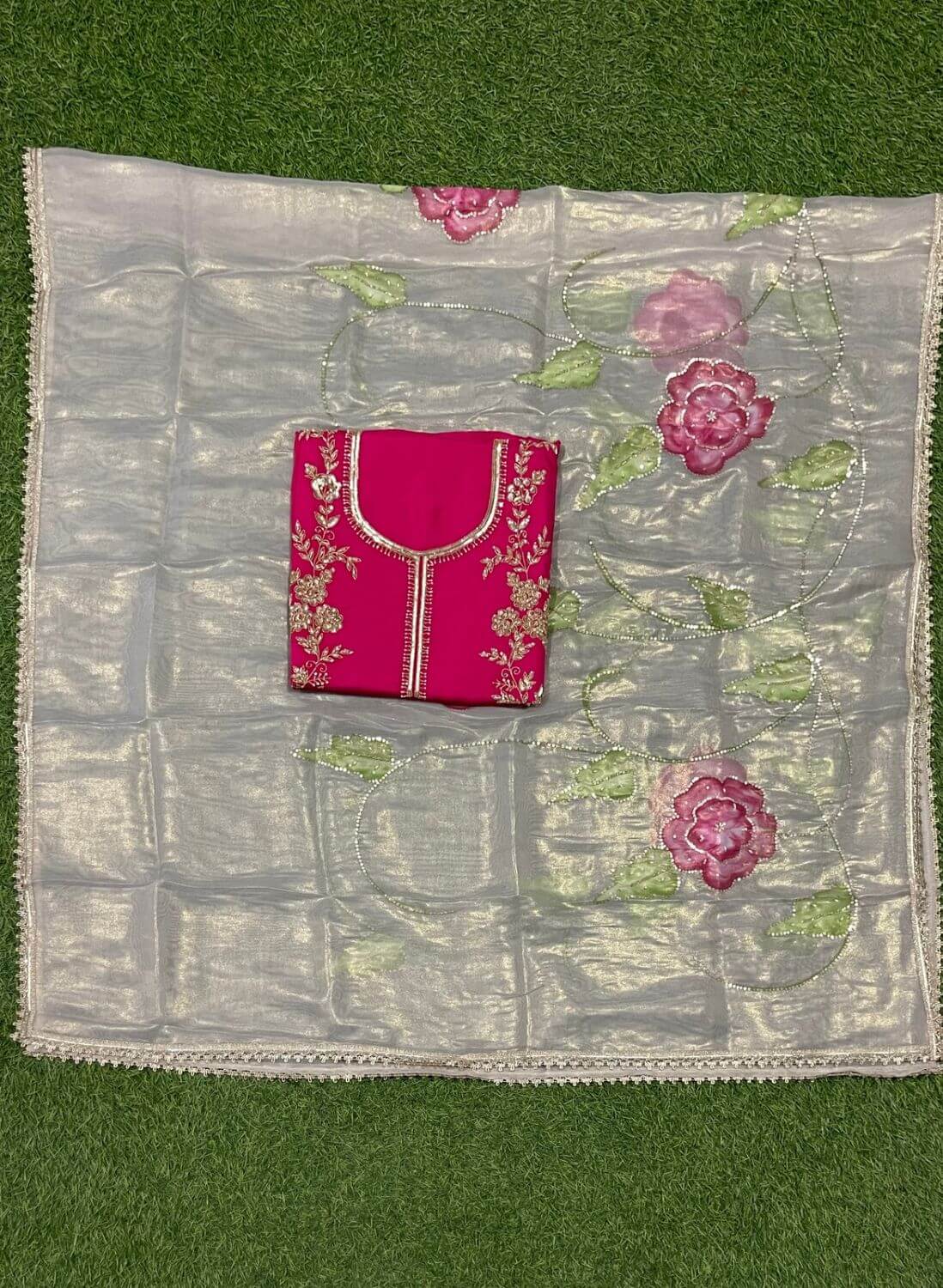 Fs249 | Hot pink silk |silk Suit | Wedding | Party Wear | Ring Ceremony | Festival Suit | F9FAAA