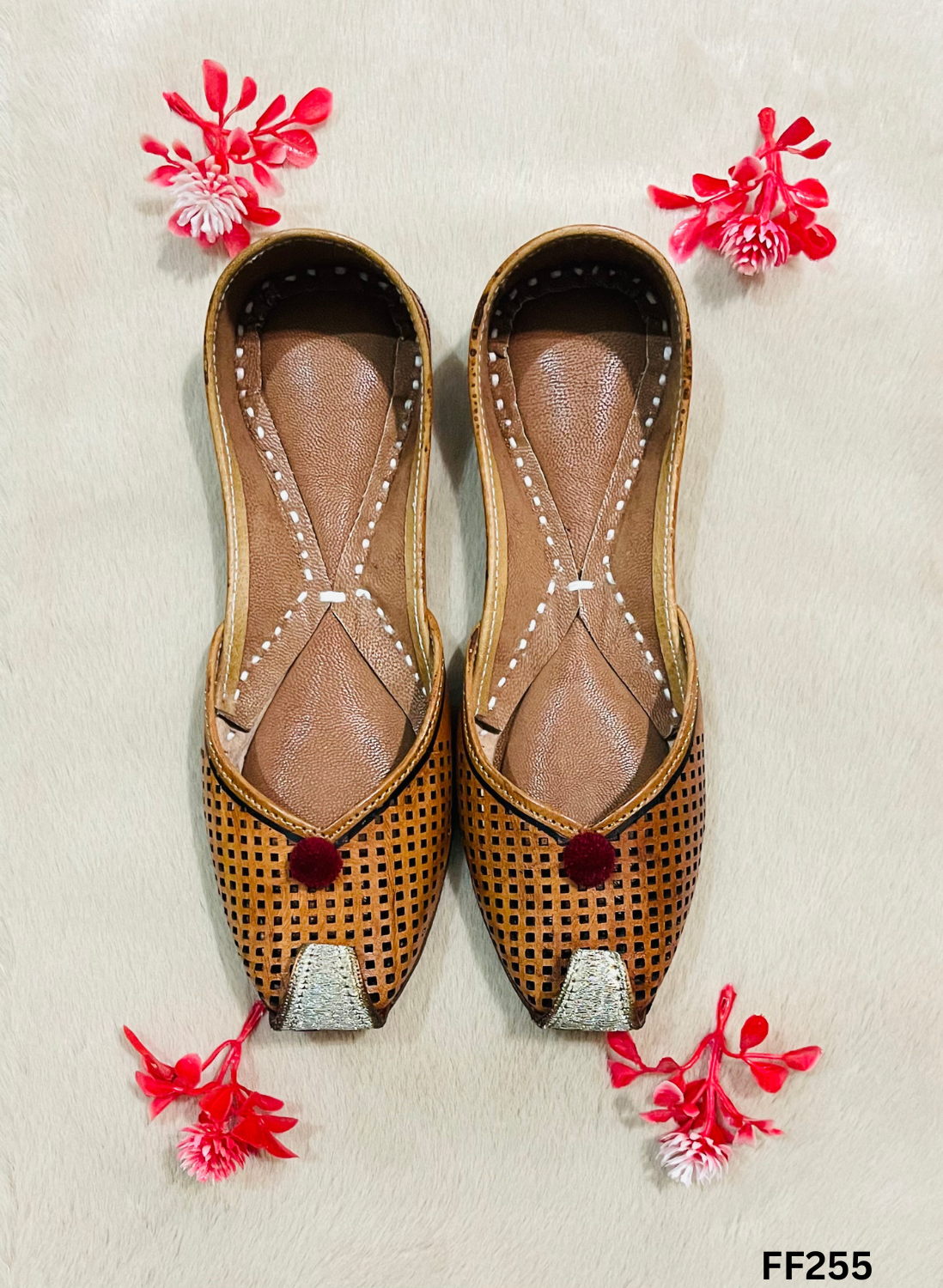 FF255 | Brown  | Leather  | Punjabi Jutti