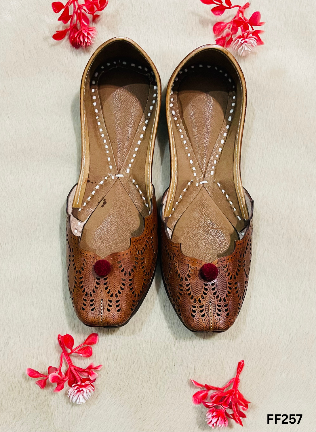 FF257 | Brown | Leather | Punjabi Jutti